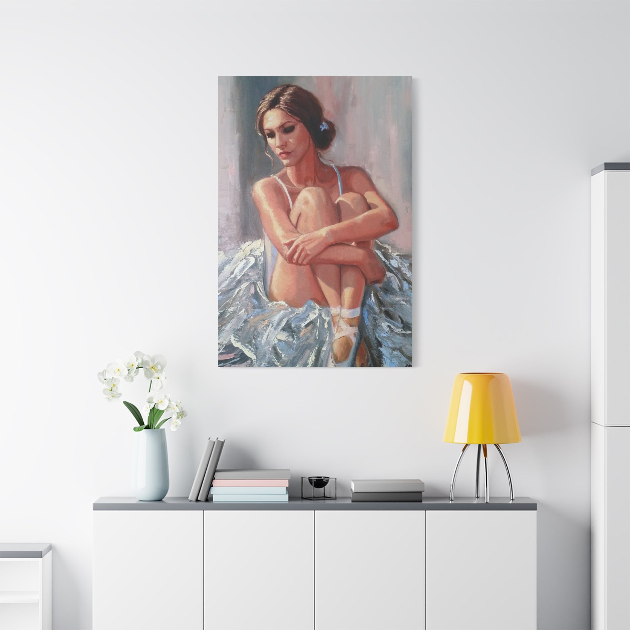 Ballet Dancer Portrait Canvas - Matte Stretched Wall Art 
