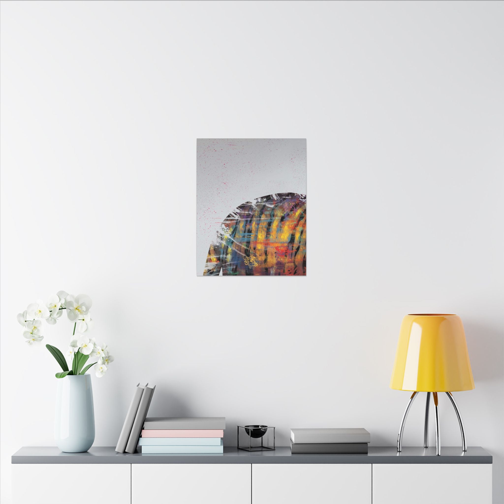 Abstract Colorful Jacket Canvas — Modern Street Art Matte Wall Art 