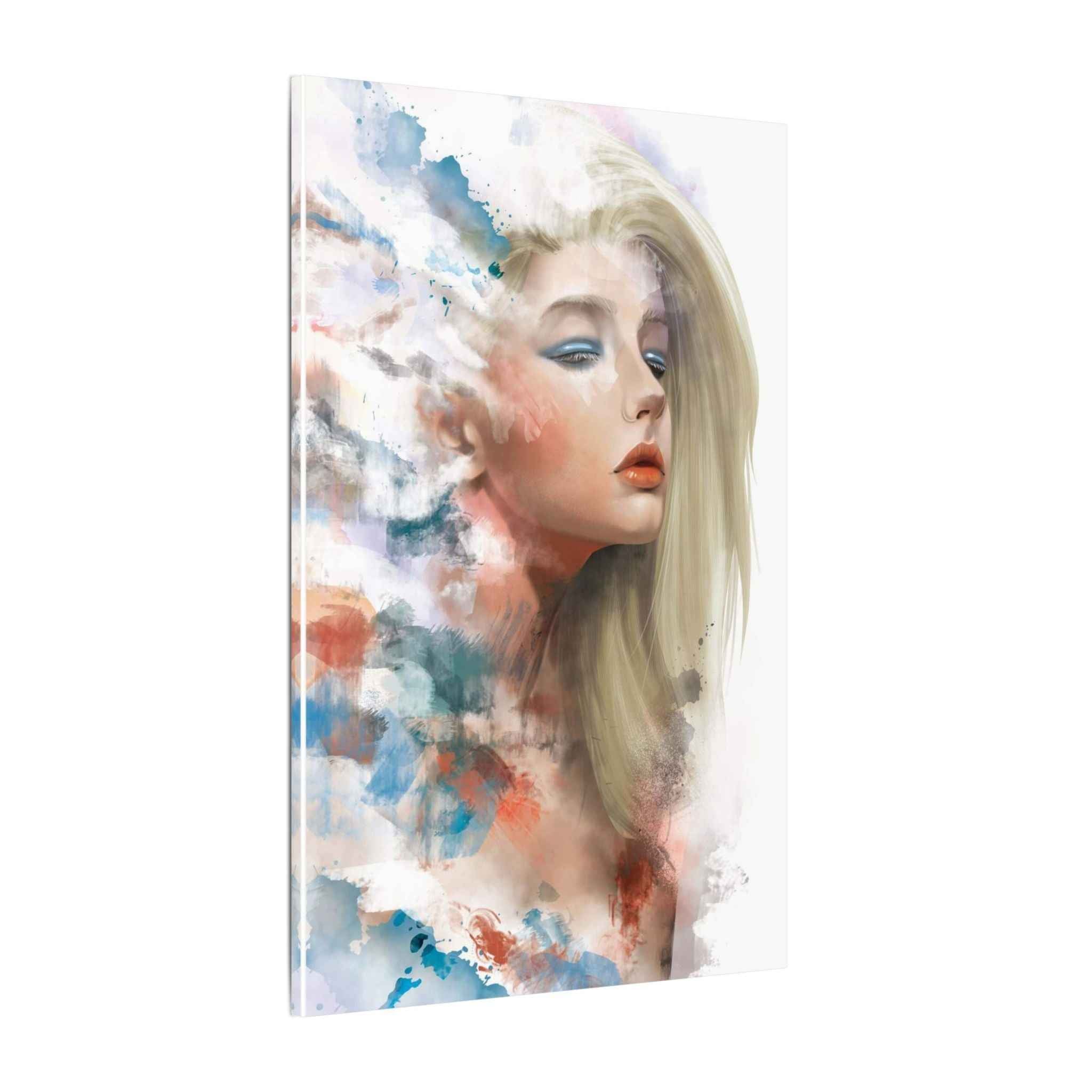 Watercolor Portrait Canvas Art - Dreamy Female Face - TheKaraHan