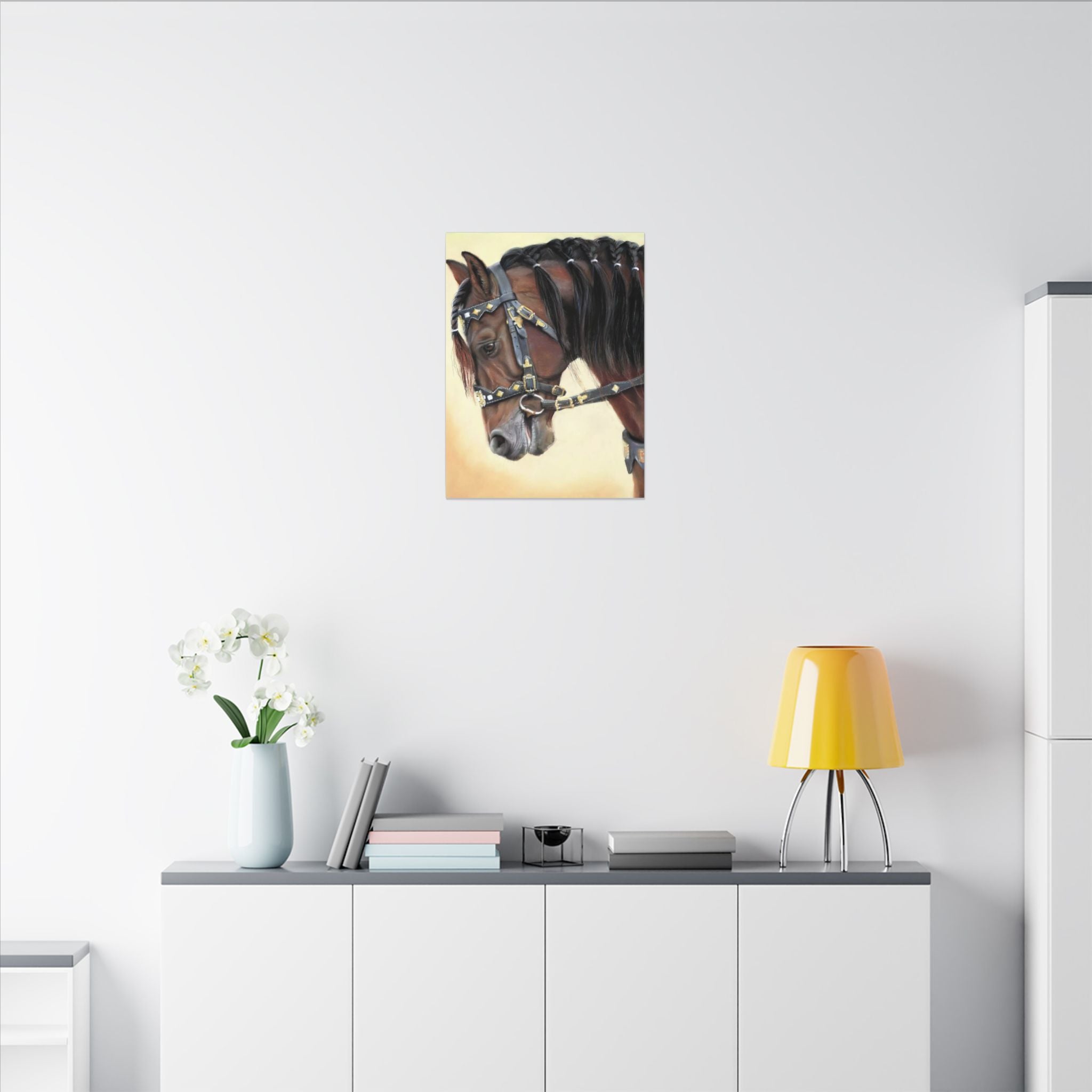 Horse Portrait Canvas Print — Elegant Bridle Art for Home & Stable Decor - TheKaraHan