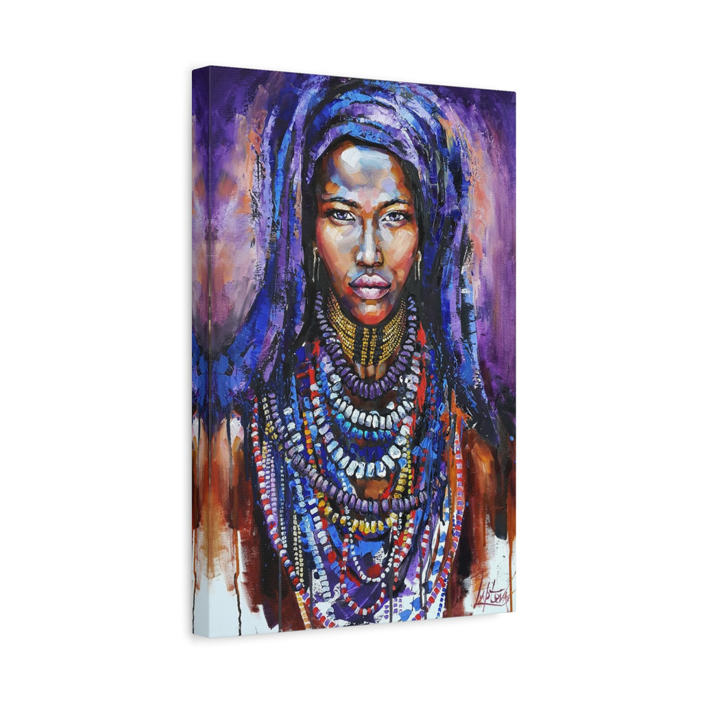 Tribal Queen Canvas Art - Stunning Portrait for Your Space - TheKaraHan