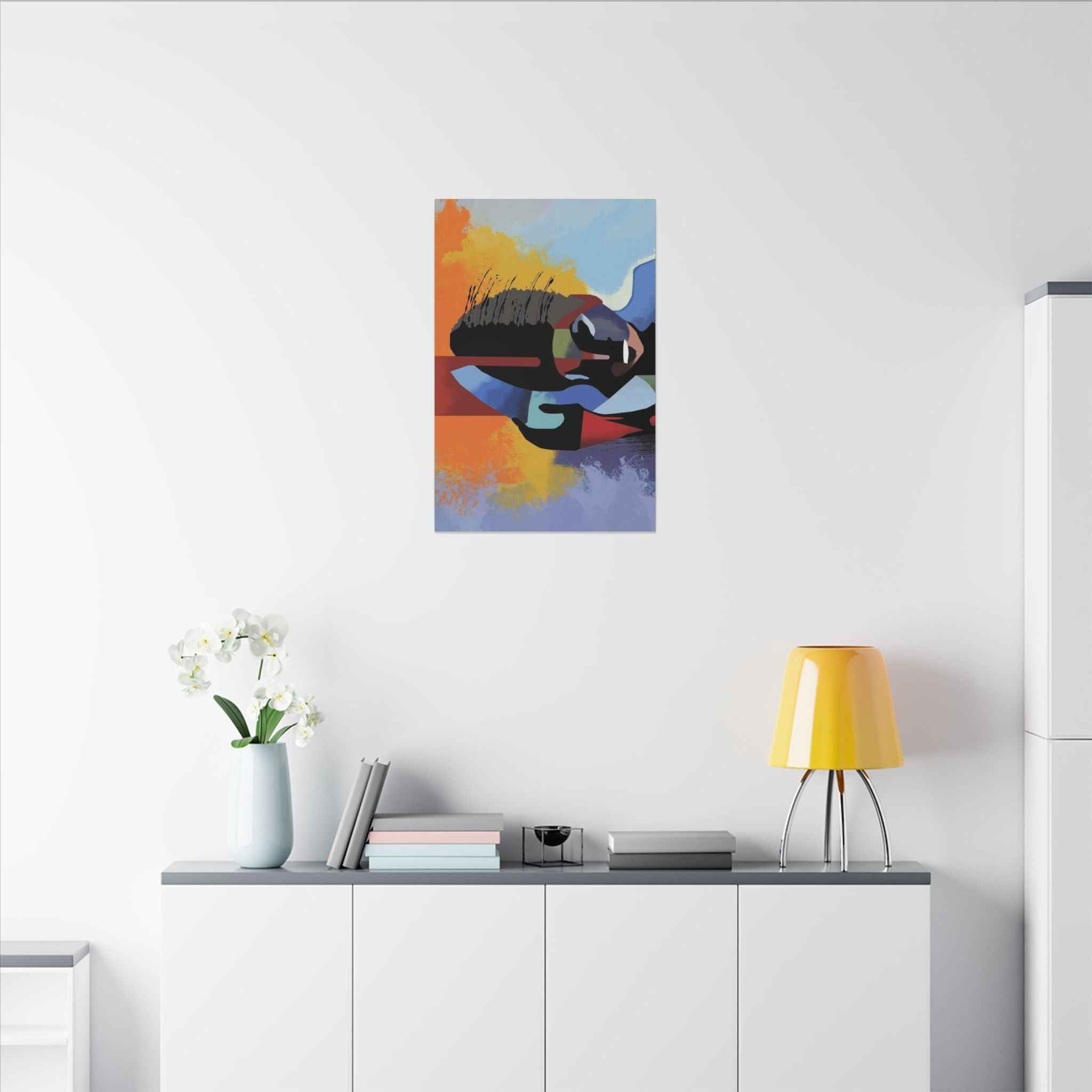Abstract Guitar Art Canvas - Colorful Modern Music Wall Decor for Your Space - TheKaraHan