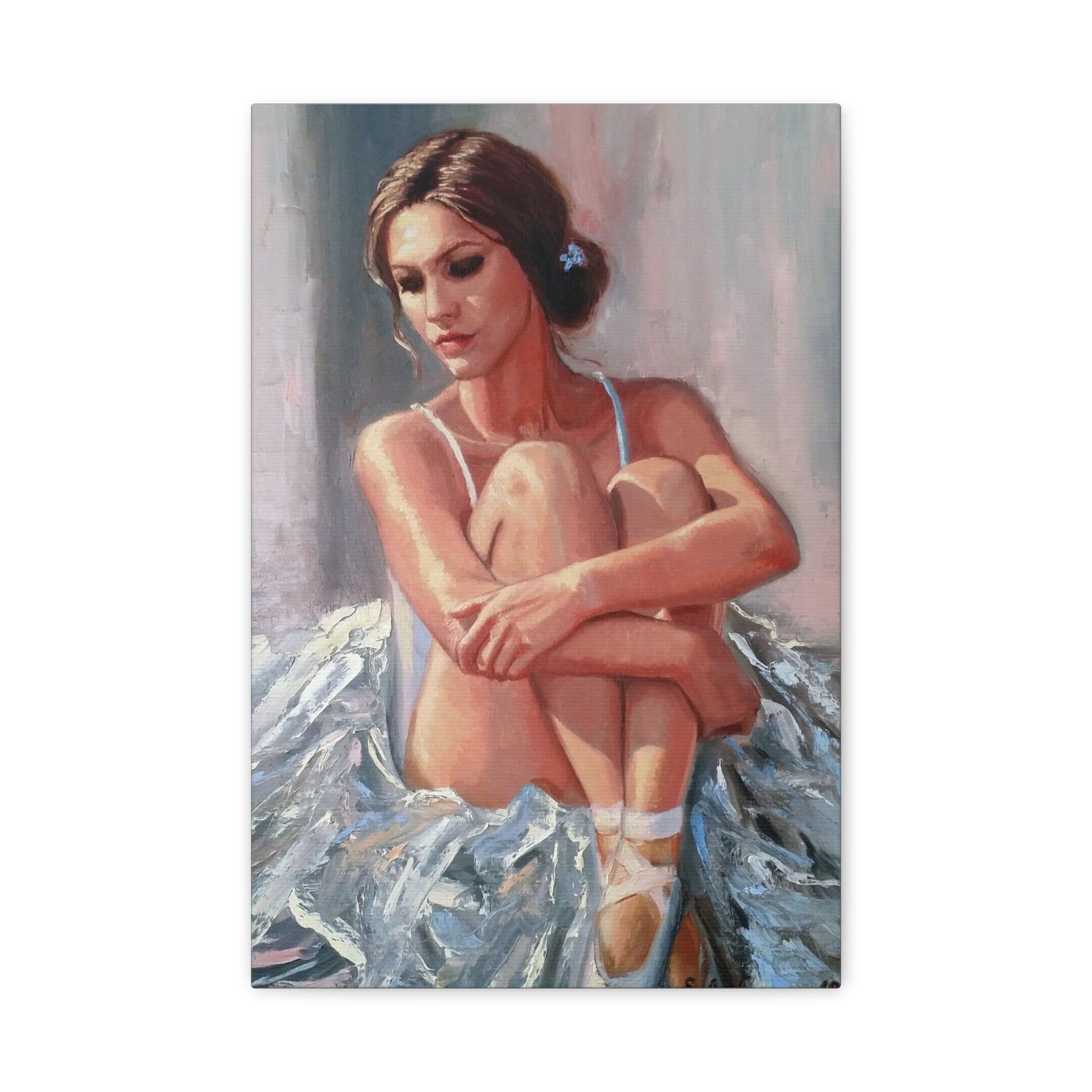 Ballet Dancer Portrait Canvas - Matte Stretched Wall Art 