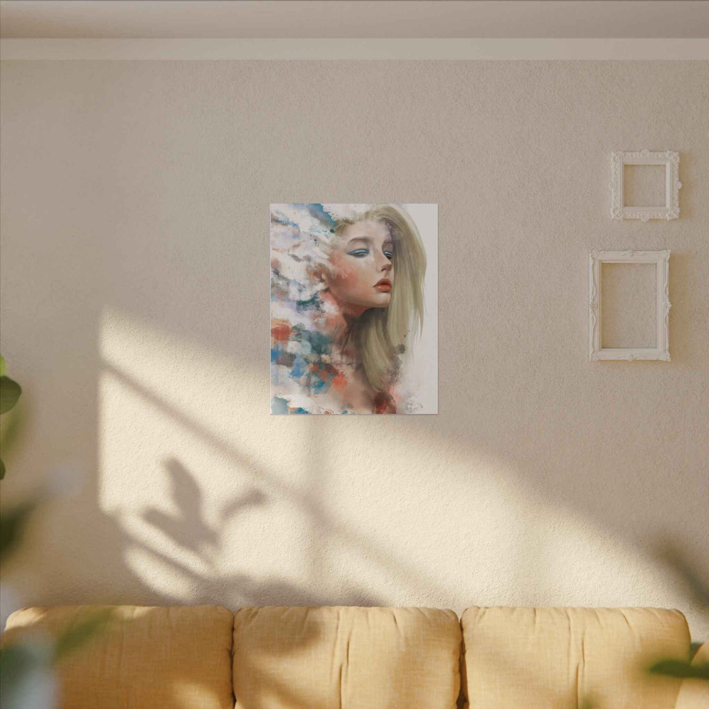 Watercolor Portrait Canvas Art - Dreamy Female Face - TheKaraHan