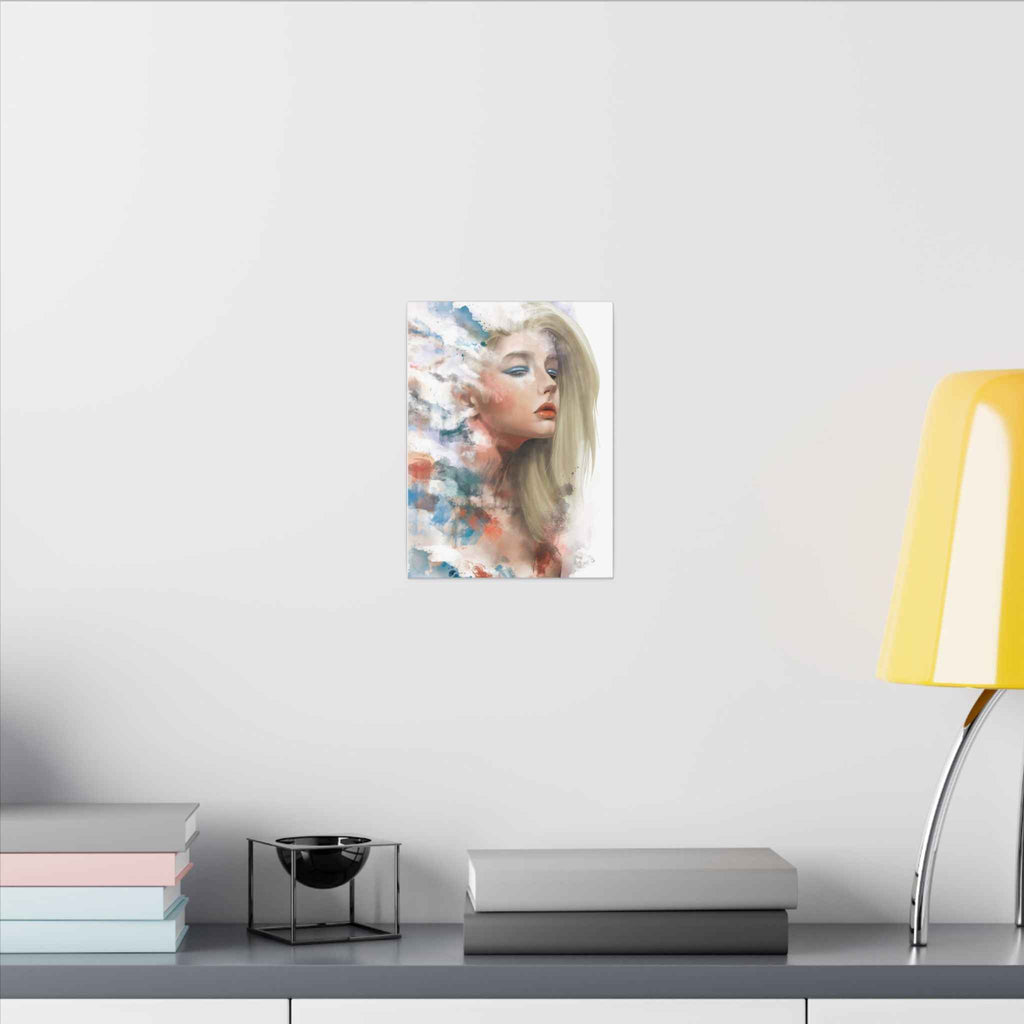 Watercolor Portrait Canvas Art - Dreamy Female Face - TheKaraHan