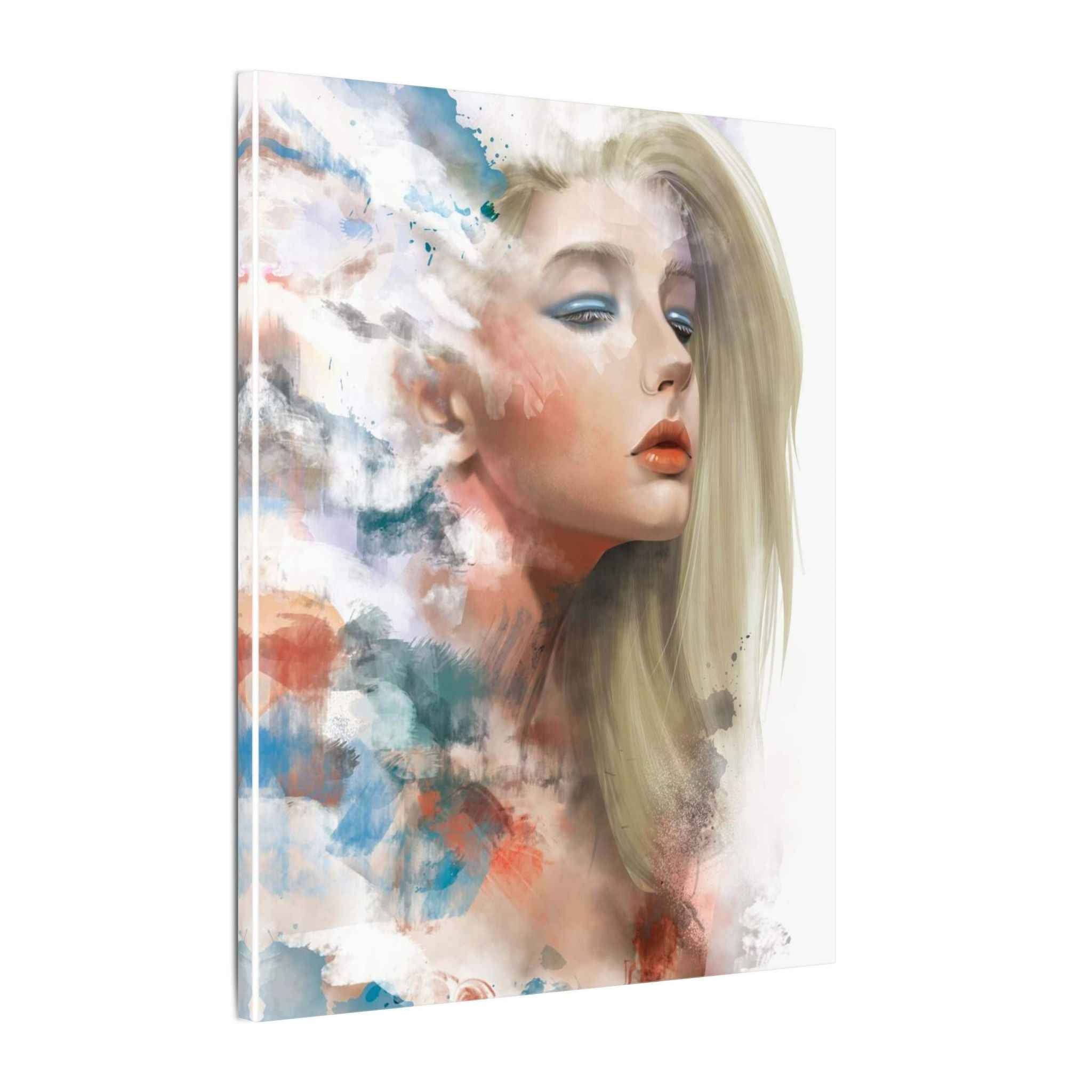 Watercolor Portrait Canvas Art - Dreamy Female Face - TheKaraHan