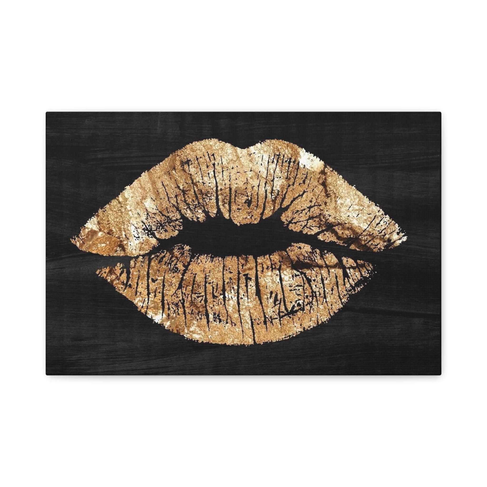 Gold Kiss Wall Art Canvas 