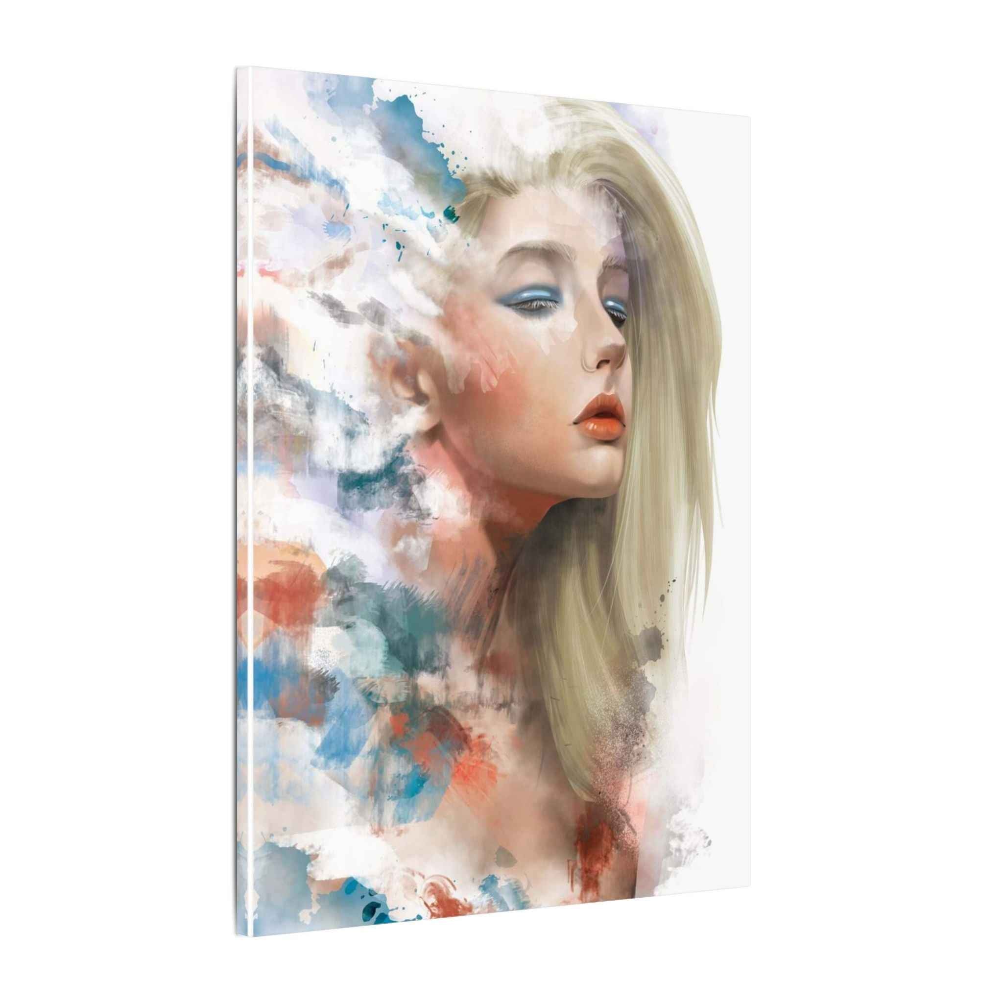 Watercolor Portrait Canvas Art - Dreamy Female Face - TheKaraHan