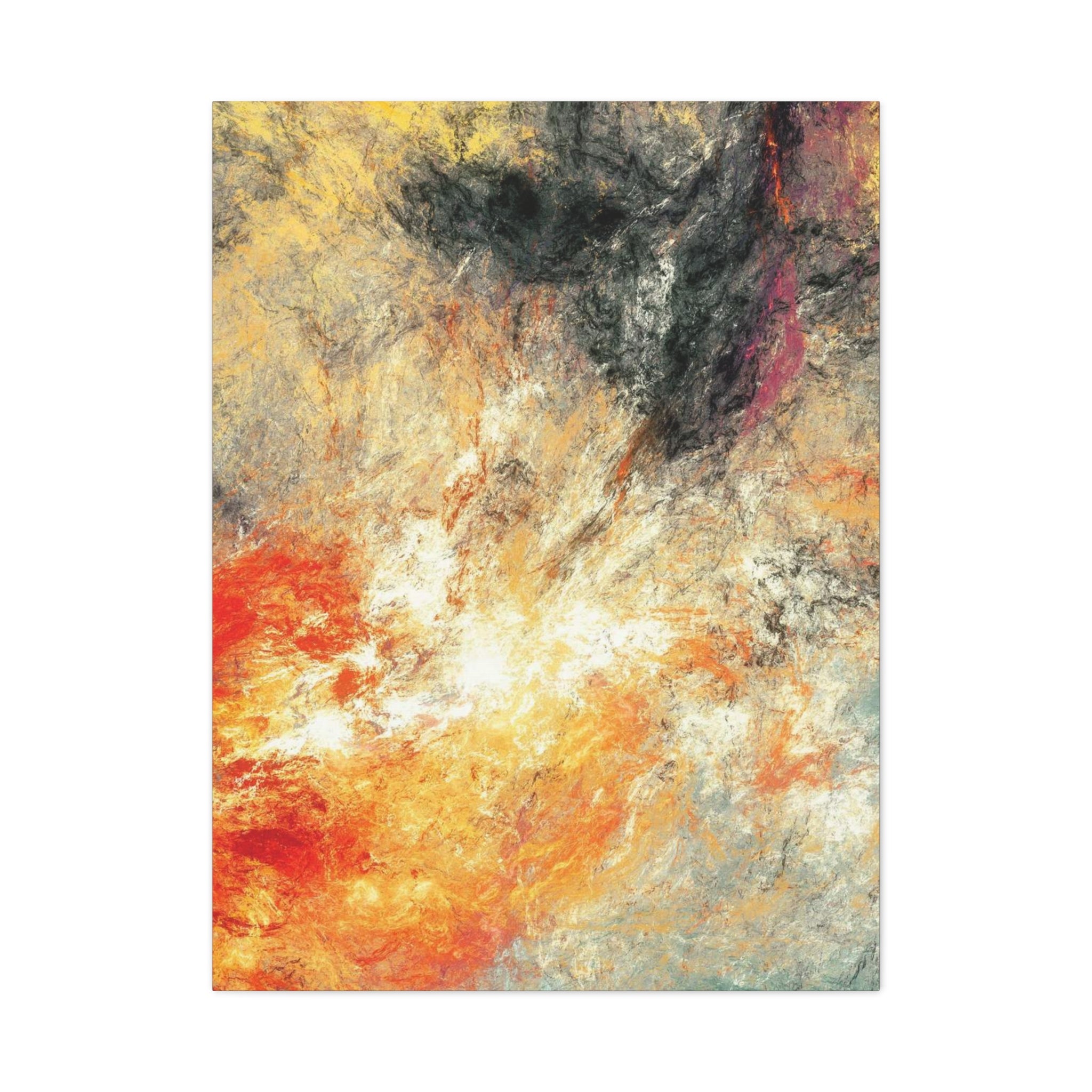 Abstract Firestorm Matte Canvas Print — Stretched Wall Art 