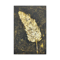 Gold Feather Canvas Wall Art – Matte Stretched 1.25" 