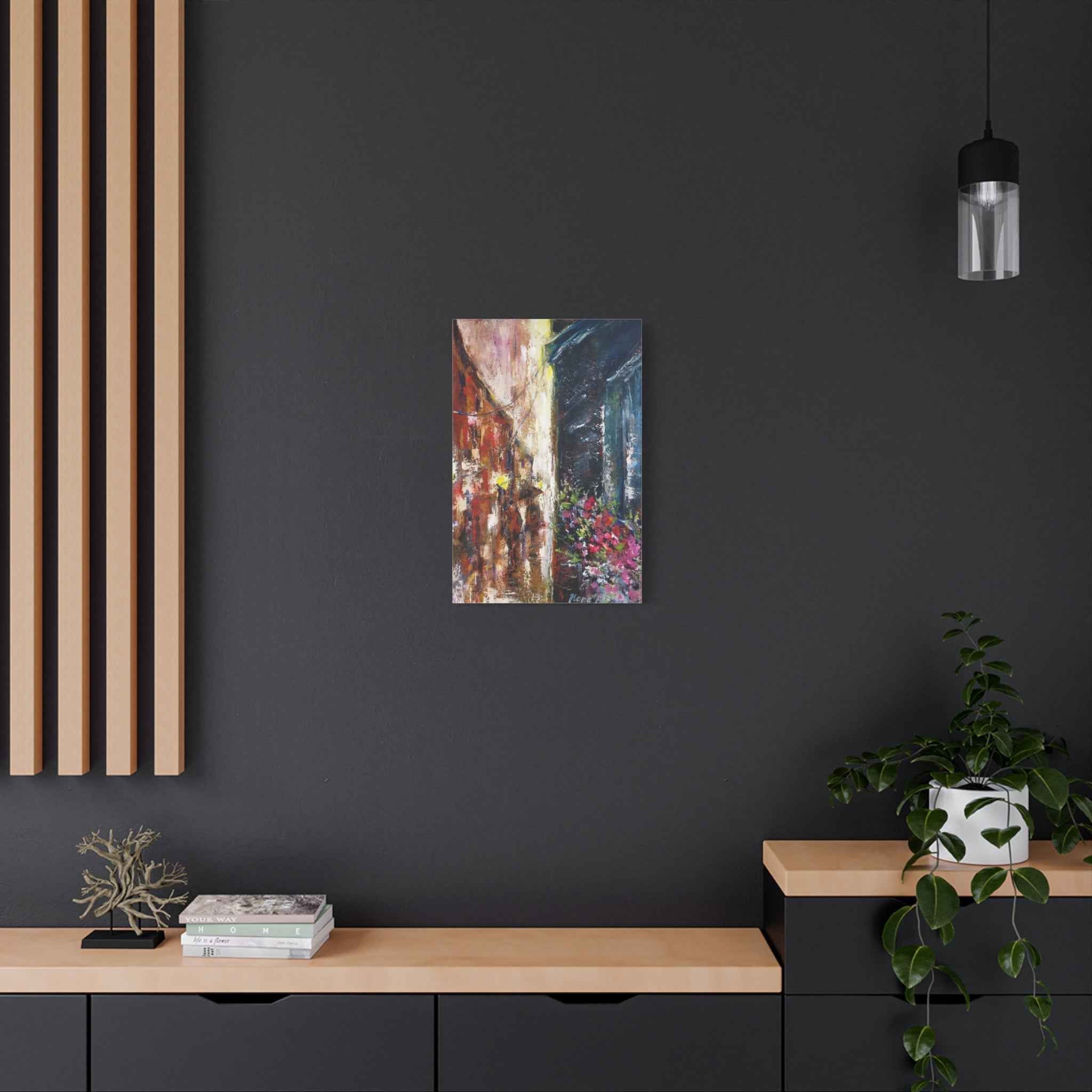 Abstract Floral Canvas Art – Matte Stretched Street Art Painting - TheKaraHan