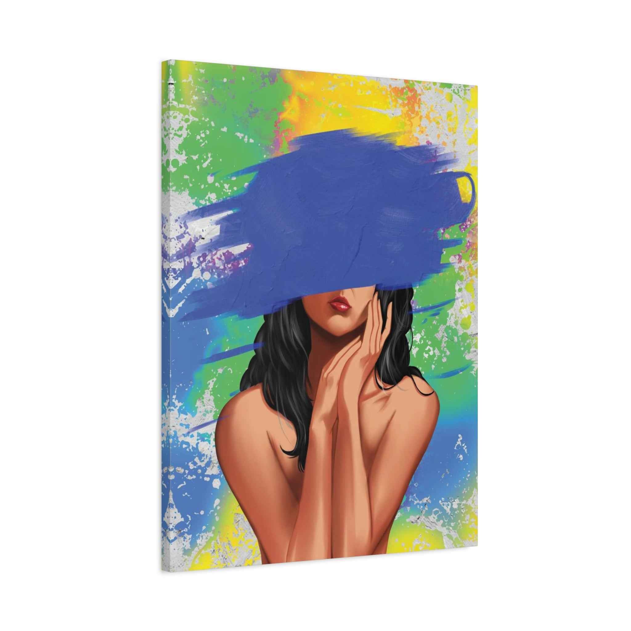 Abstract Portrait Canvas Print — Colorful Brushstroke Woman Art, Matte Stretched Canvas 1.25" - TheKaraHan