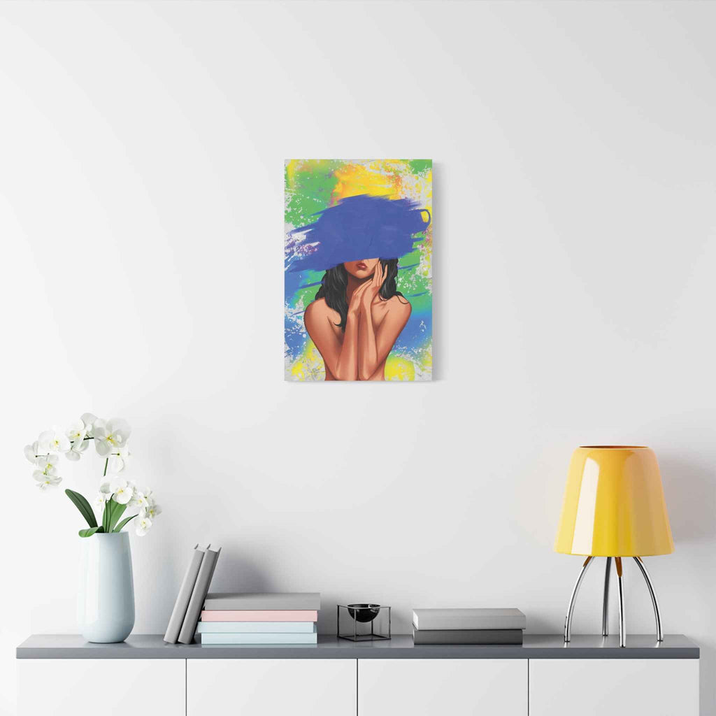 Abstract Portrait Canvas Print — Colorful Brushstroke Woman Art, Matte Stretched Canvas 1.25" - TheKaraHan
