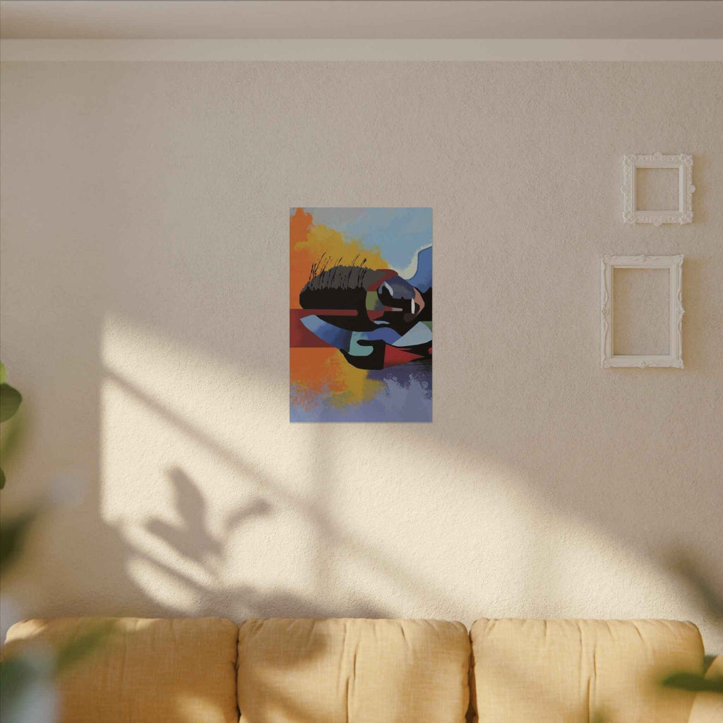 Abstract Guitar Art Canvas - Colorful Modern Music Wall Decor for Your Space - TheKaraHan