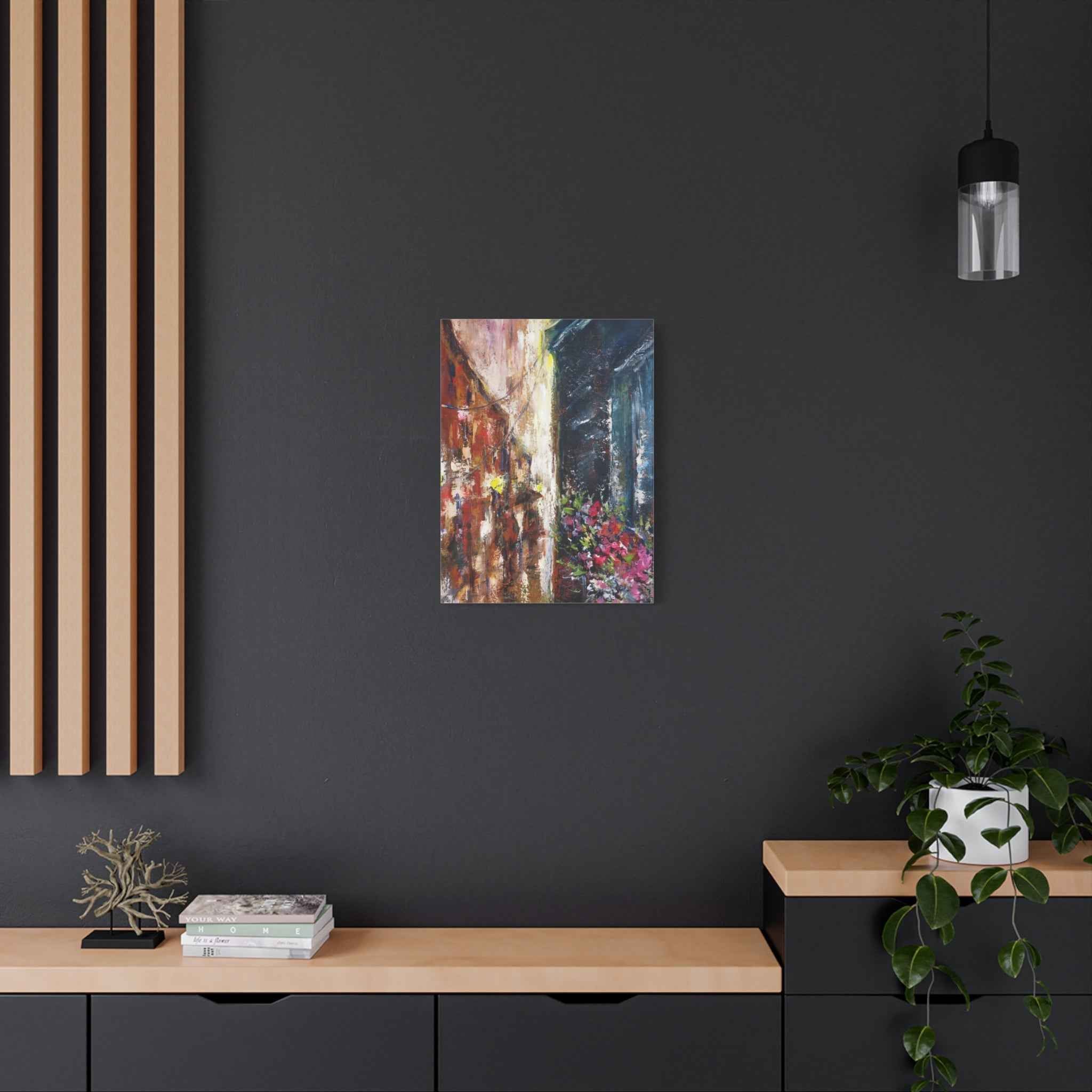 Abstract Floral Canvas Art – Matte Stretched Street Art Painting - TheKaraHan