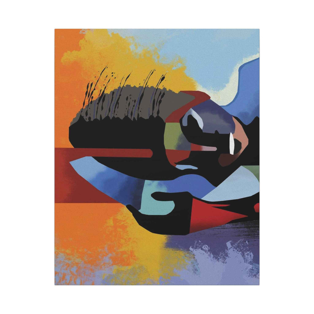 Abstract Guitar Art Canvas - Colorful Modern Music Wall Decor for Your Space - TheKaraHan