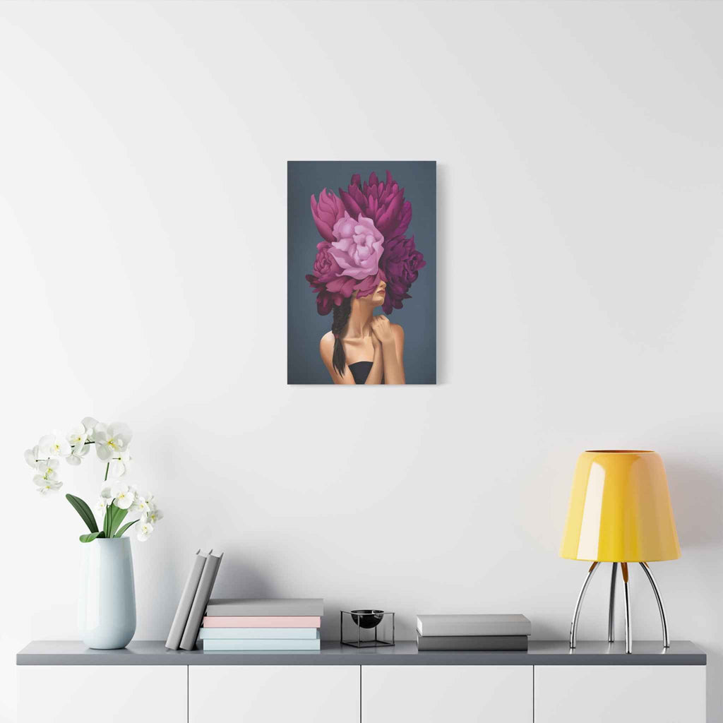 Floral Masked Woman Wall Art - TheKaraHan