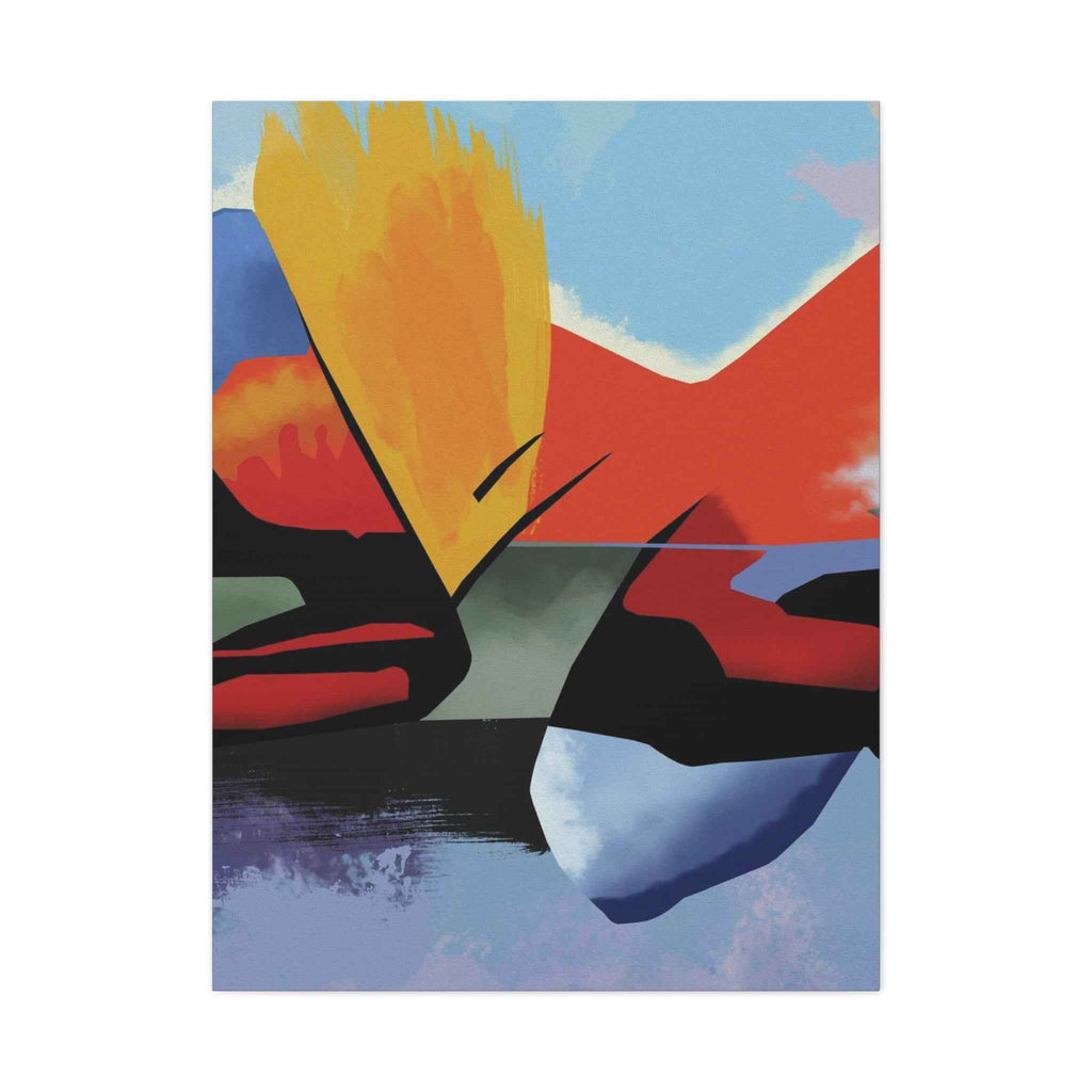 Abstract Color Block Canvas Art — Modern Stretched Matte Wall Print - TheKaraHan