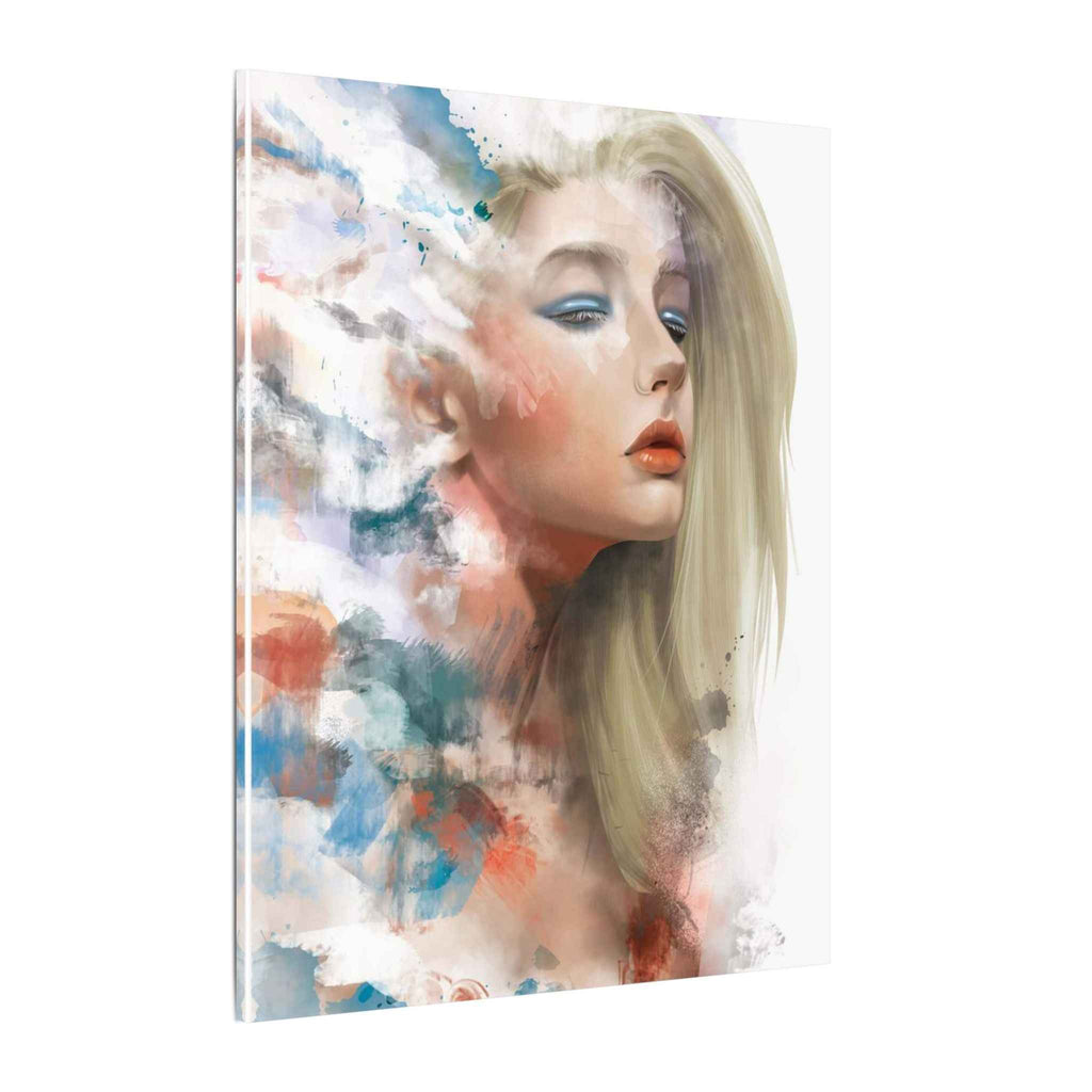 Watercolor Portrait Canvas Art - Dreamy Female Face - TheKaraHan
