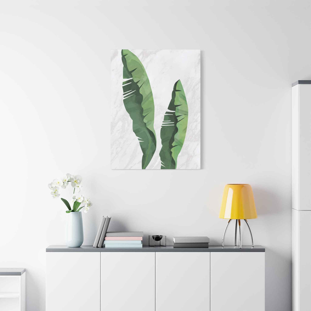 Banana Leaf Canvas Wall Art - Matte Stretched 1.25" - TheKaraHan