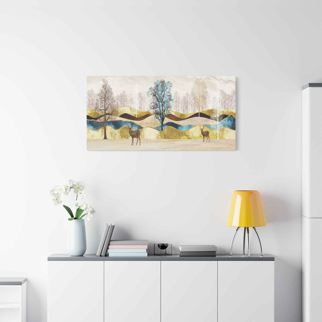 Panoramic Landscape Wall Art, Abstract Nature Canvas