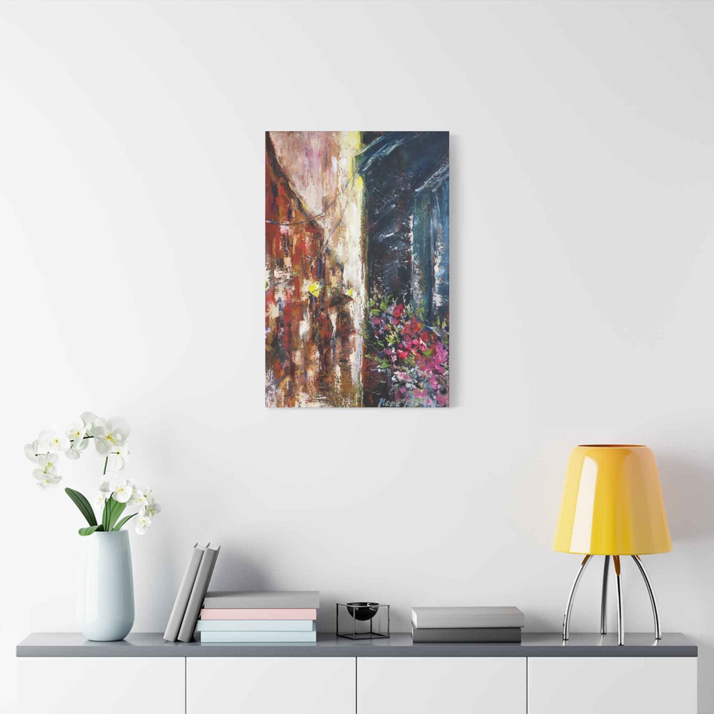Abstract Floral Canvas Art – Matte Stretched Street Art Painting - TheKaraHan