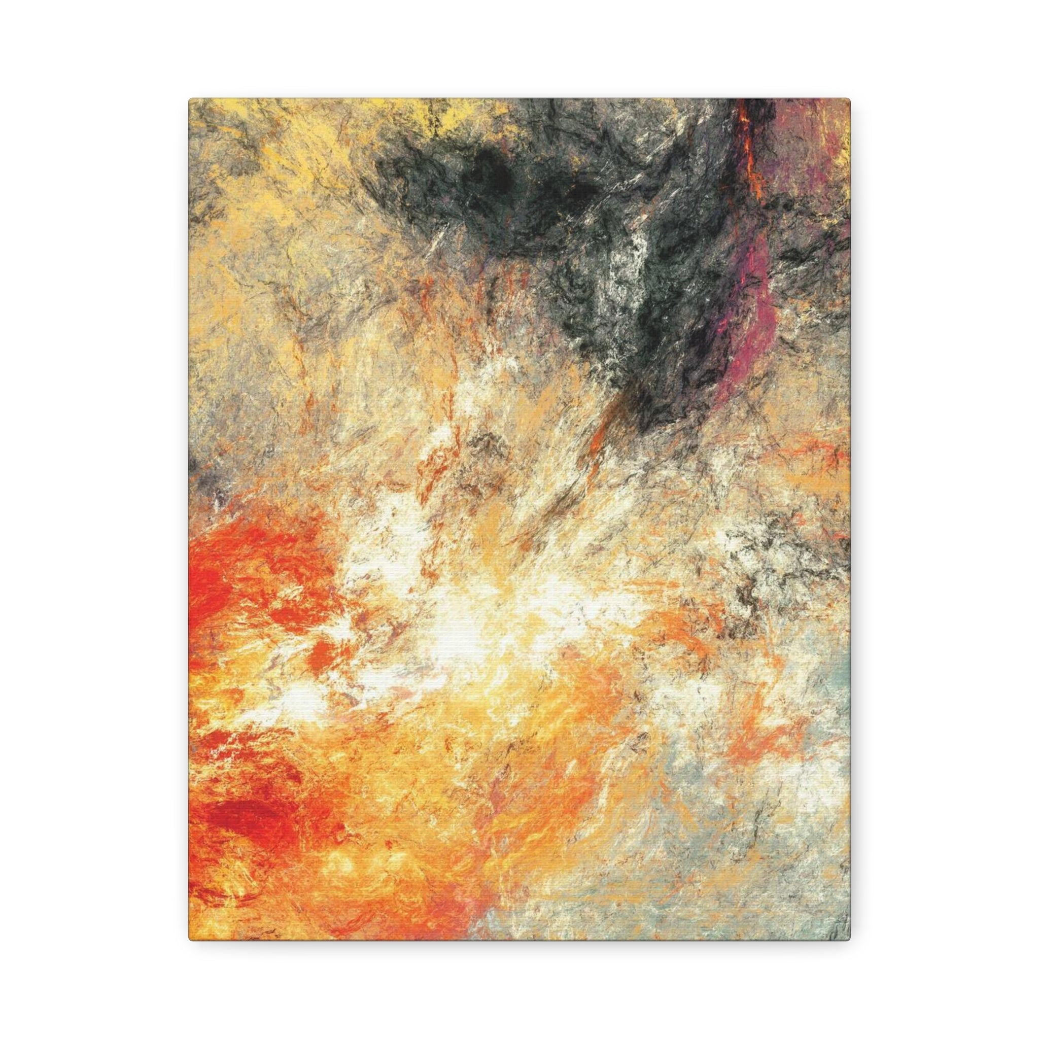 Abstract Firestorm Matte Canvas Print — Stretched Wall Art 