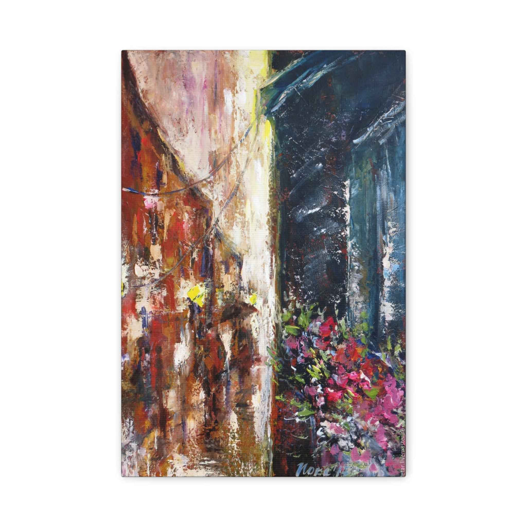 Abstract Floral Canvas Art – Matte Stretched Street Art Painting - TheKaraHan