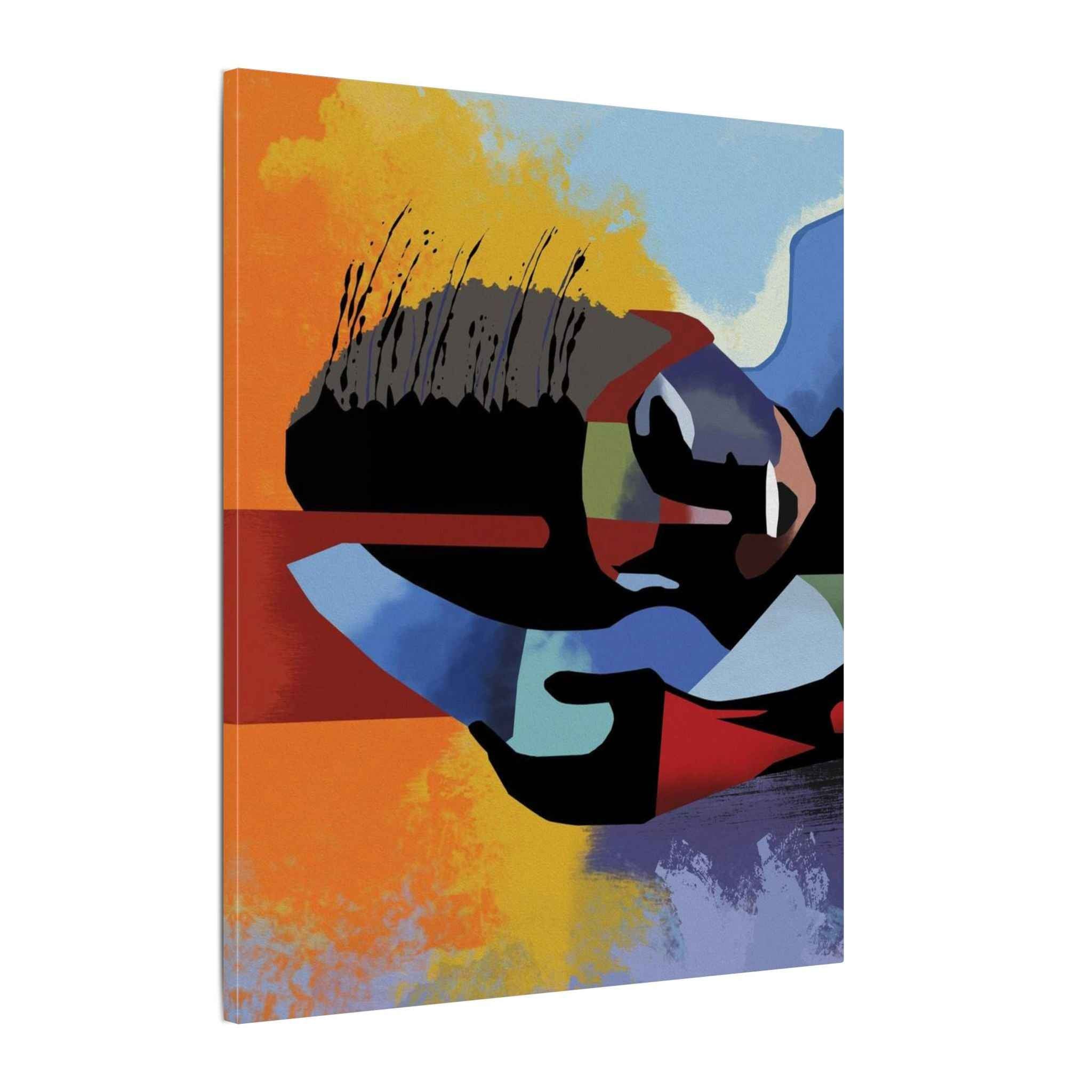 Abstract Guitar Art Canvas - Colorful Modern Music Wall Decor for Your Space - TheKaraHan