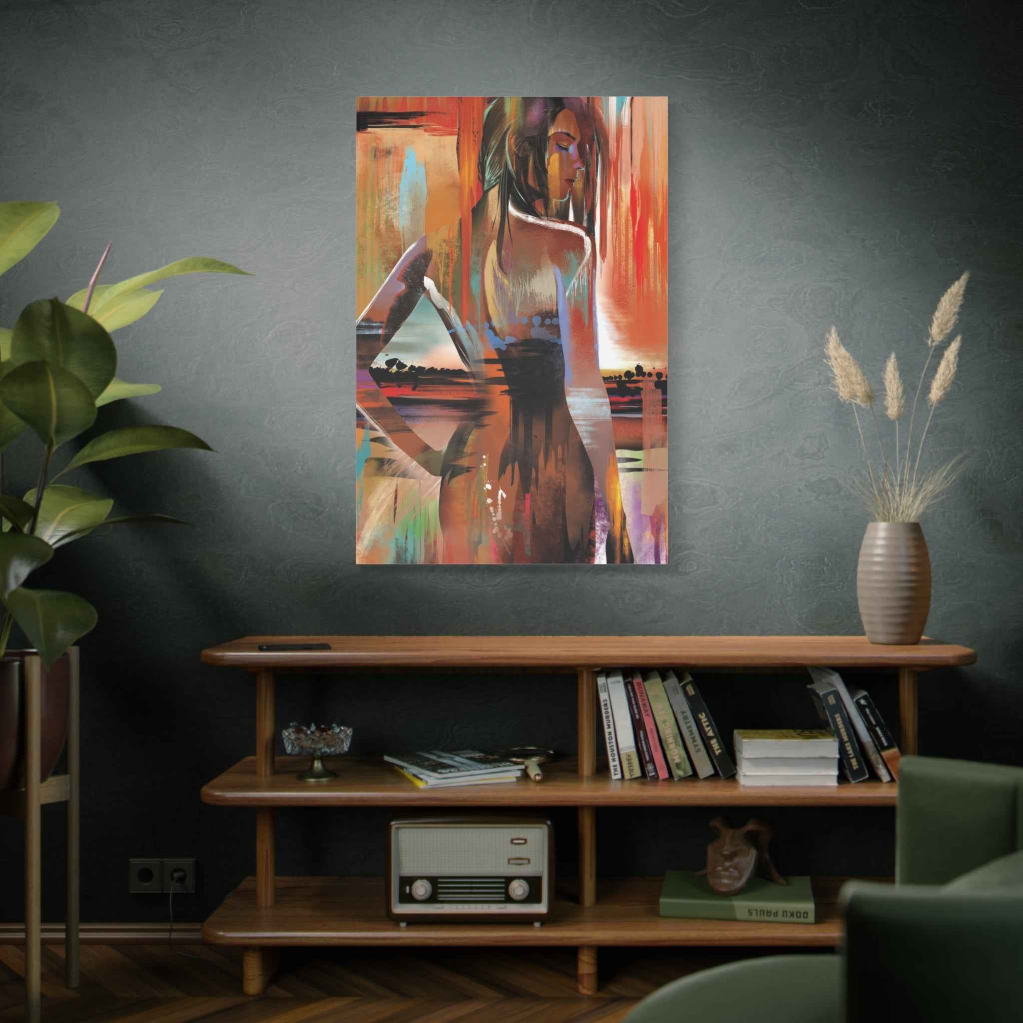 Abstract Woman Portrait Canvas - Stretched Matte Canvas Art - TheKaraHan