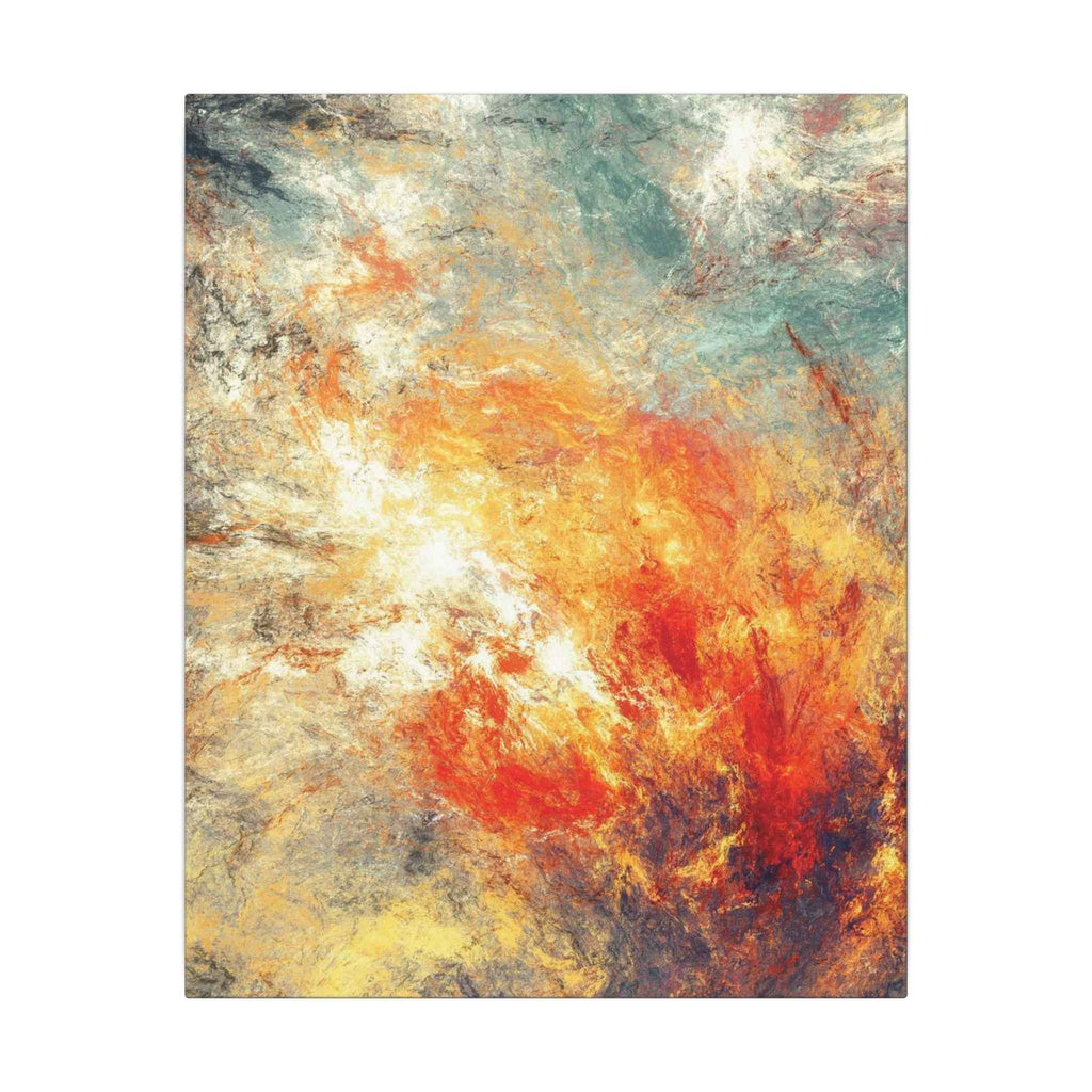 Abstract Nebula Wall Art - Colorful Modern Stretched Matte Canvas for Home Decor - TheKaraHan