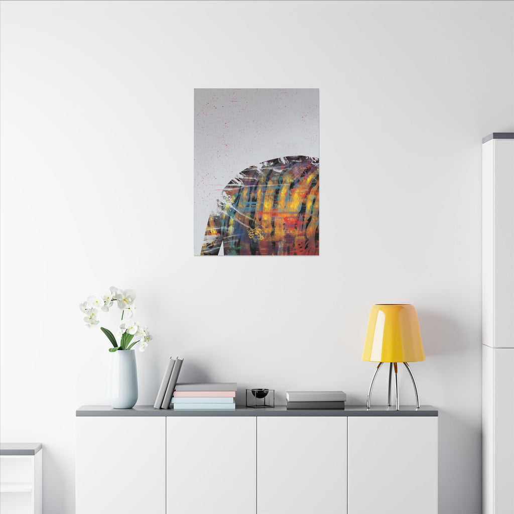 Abstract Colorful Jacket Canvas — Modern Street Art Matte Wall Art 