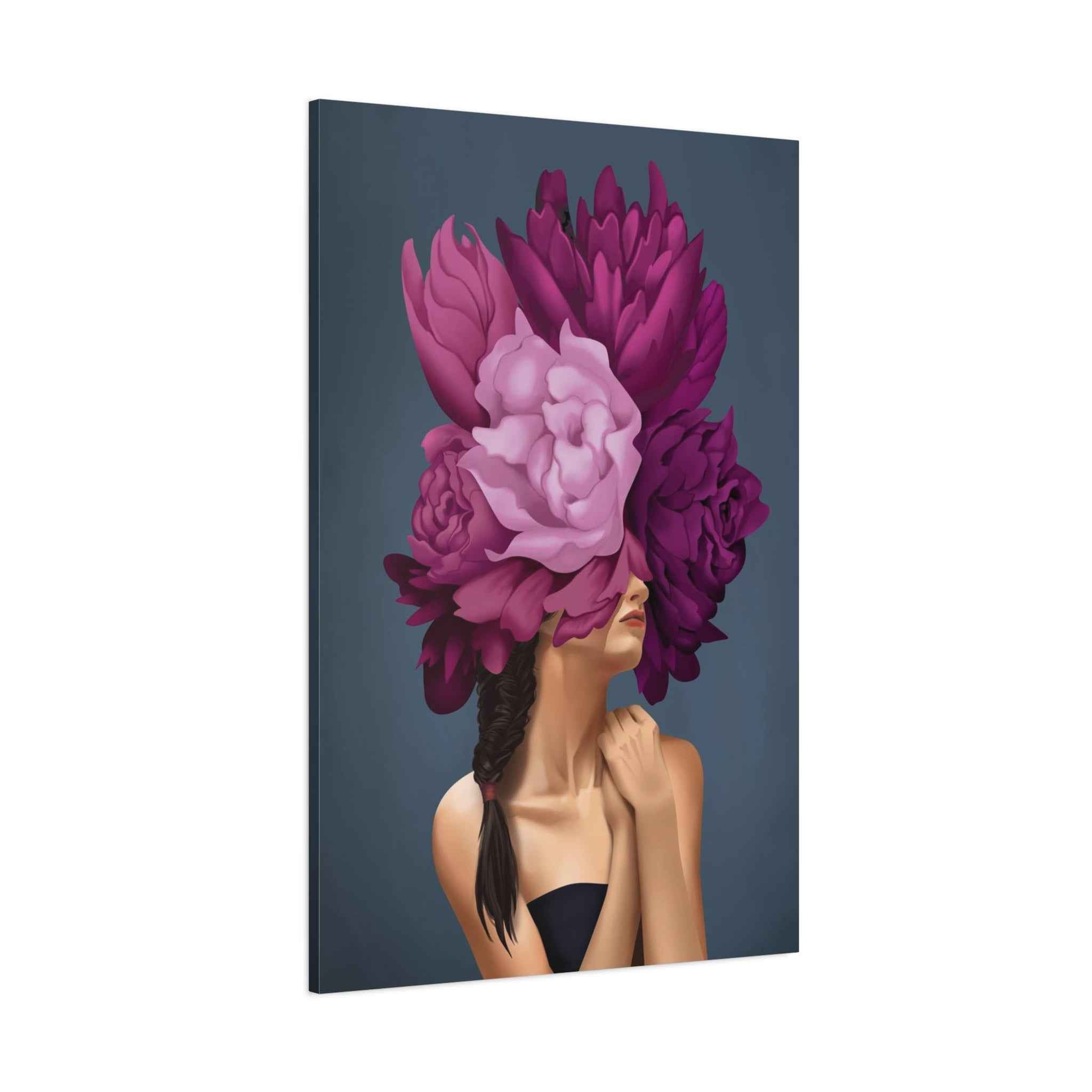 Floral Masked Woman Wall Art - TheKaraHan