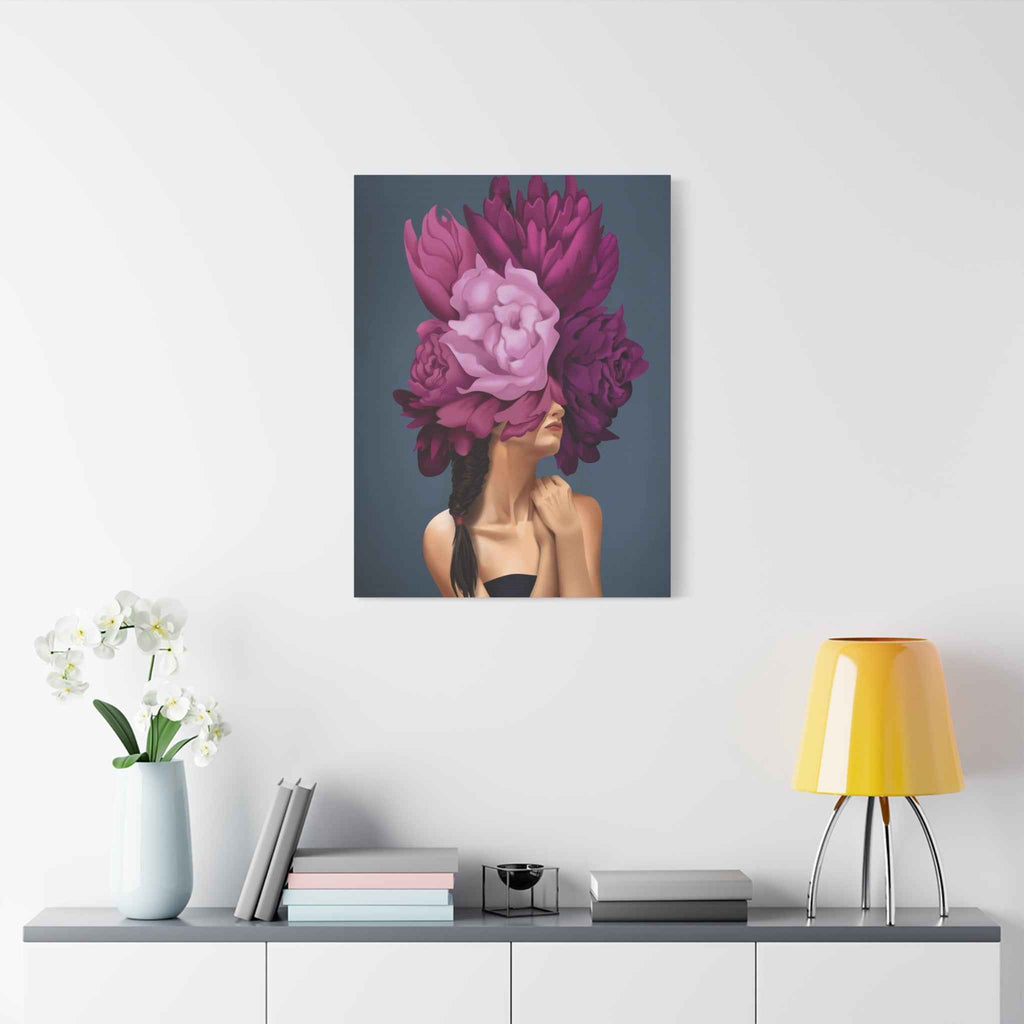 Floral Masked Woman Wall Art - TheKaraHan
