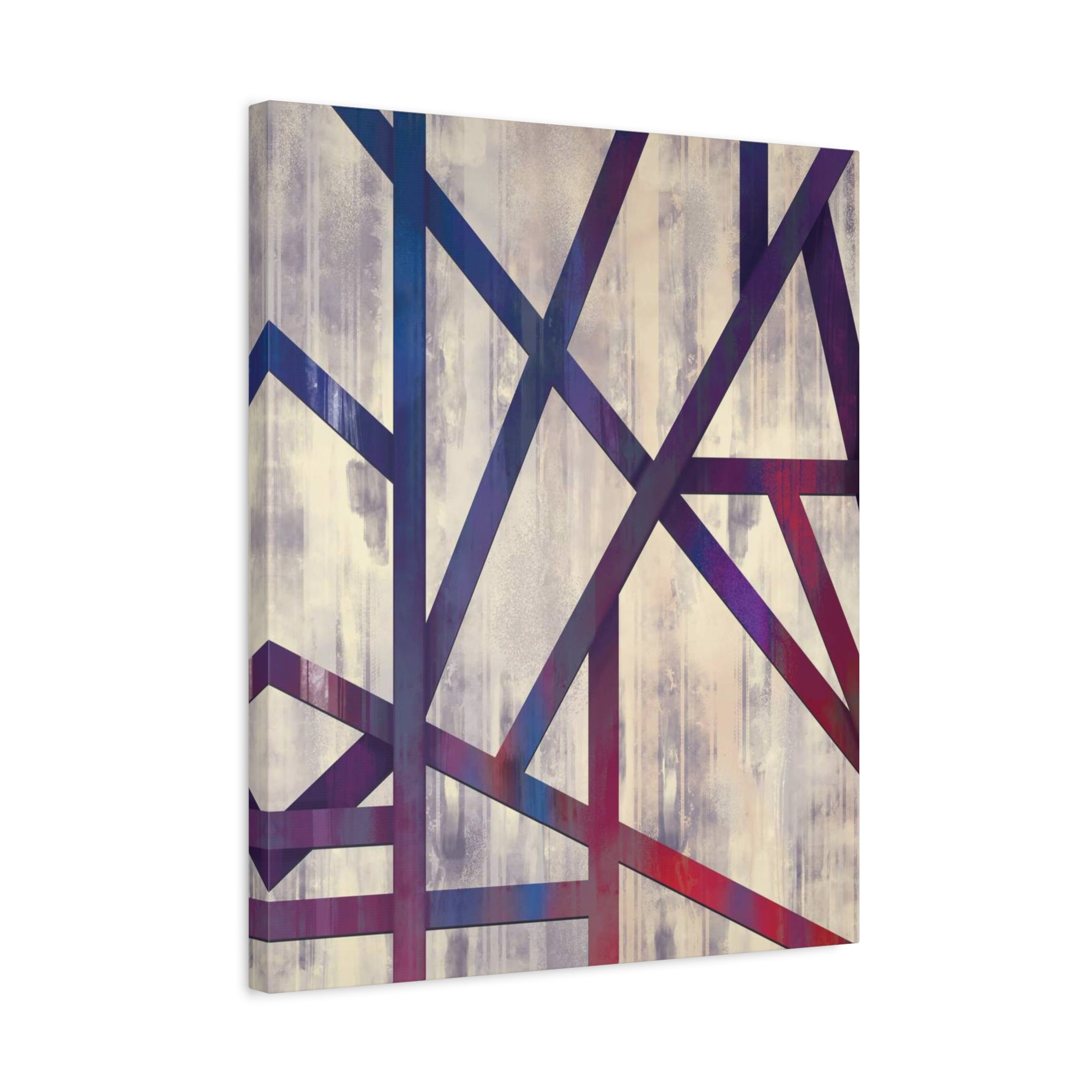 Abstract Geometric Matte Canvas Art – Stretched Wall Decor 