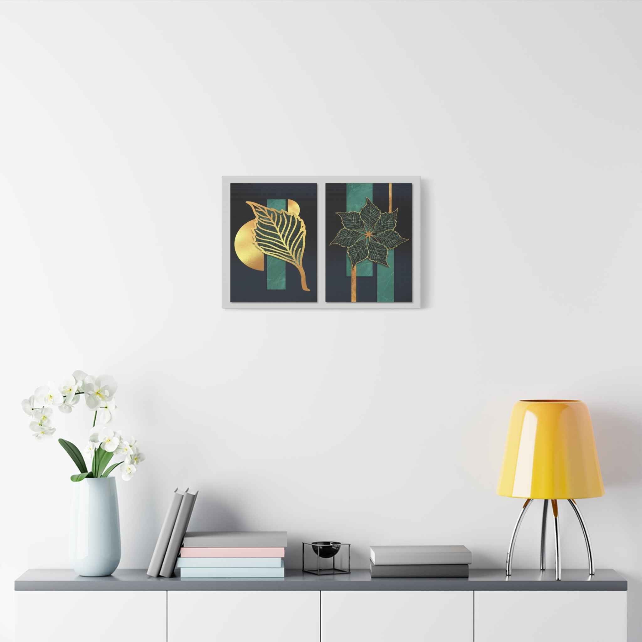 Gold Leaf Wall Art - Botanical Abstract Prints
