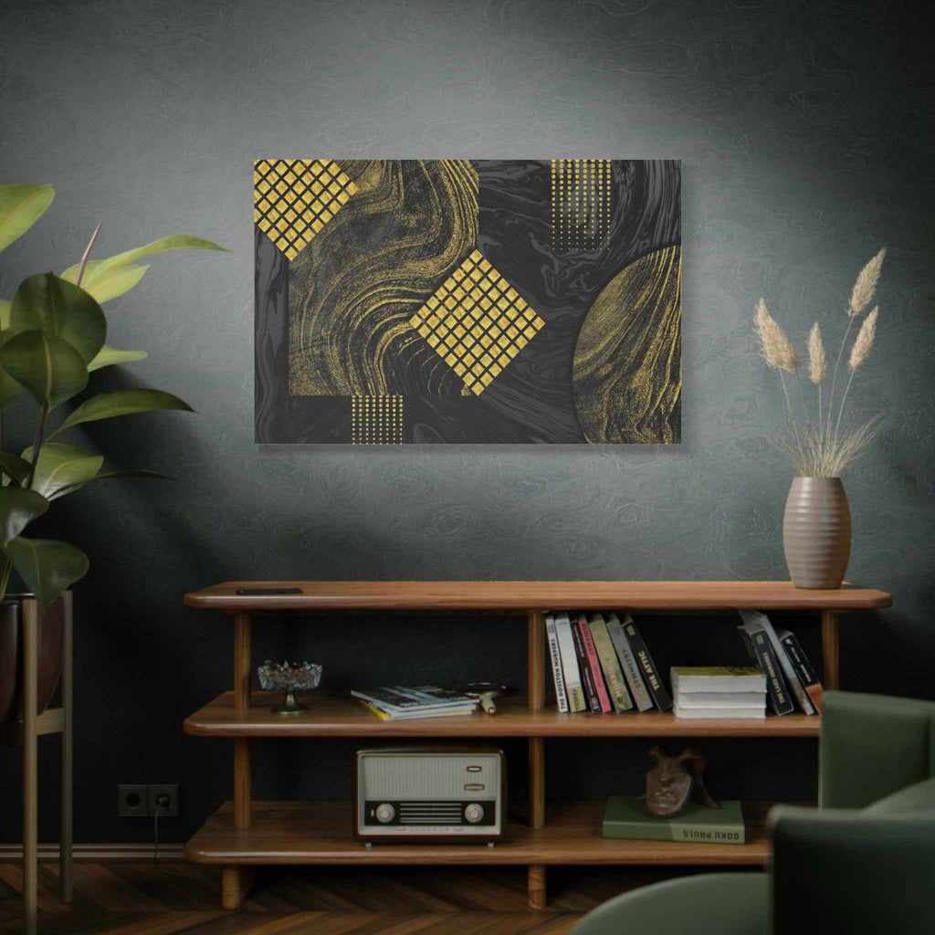 Black and Gold Wall Art - Abstract Canvas Wall Art for Modern Luxury Decor