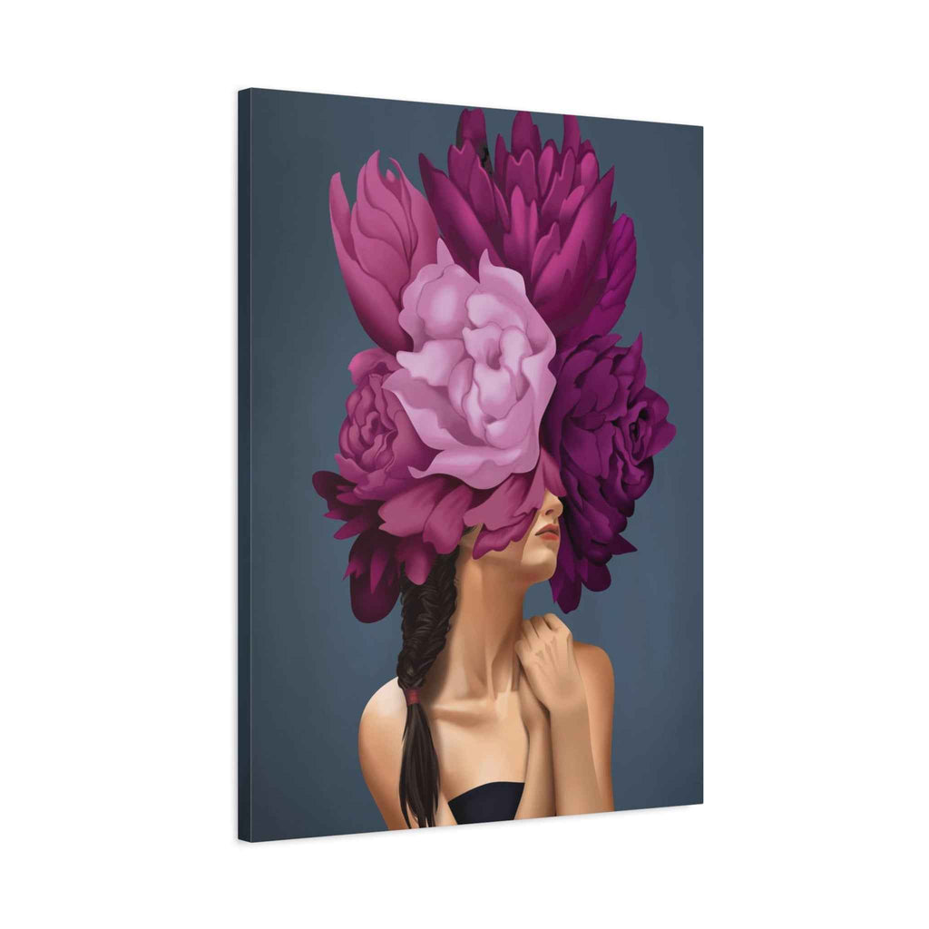 Floral Masked Woman Wall Art - TheKaraHan