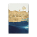 Canvas Wall Art - Gold & Navy Abstract Landscape with Deer 