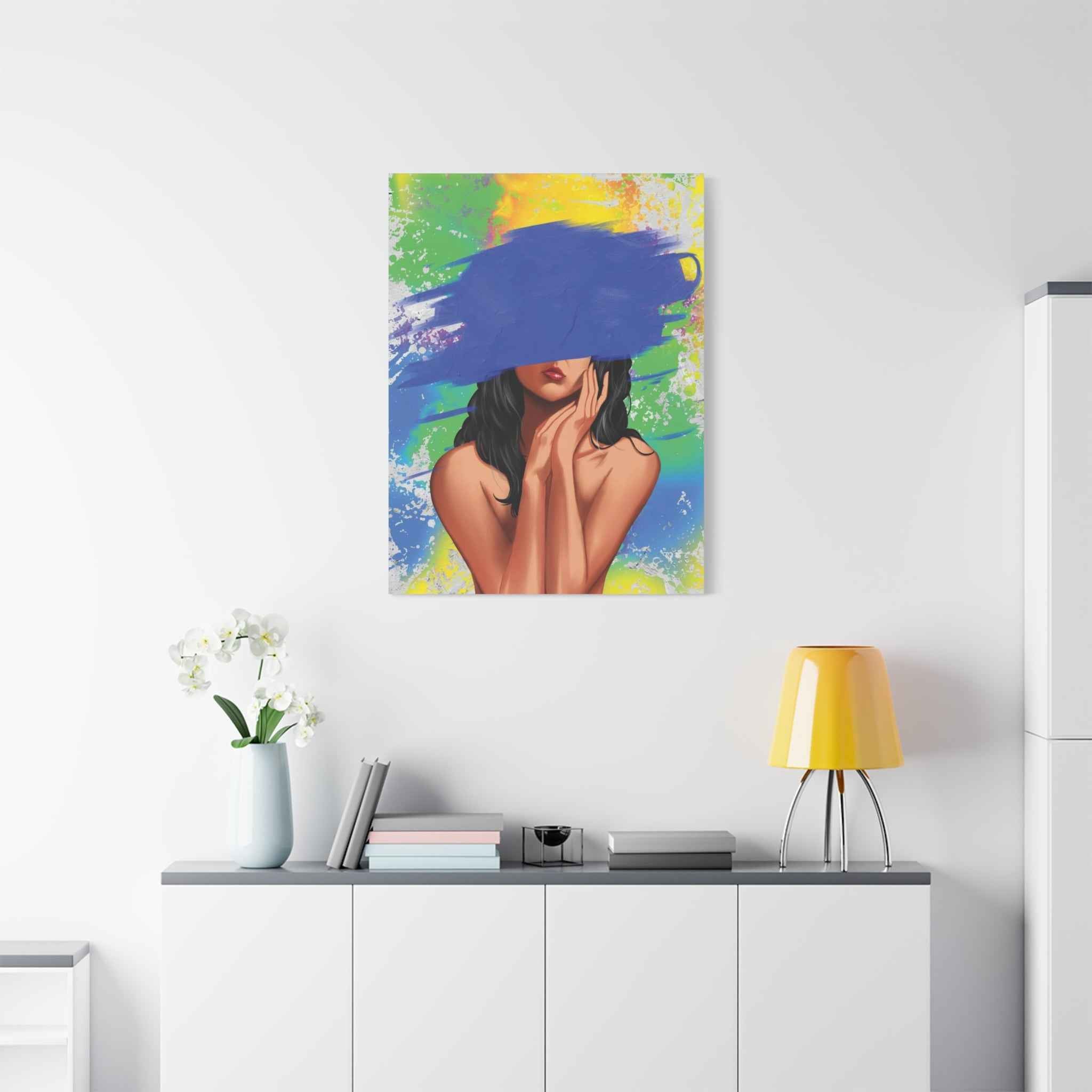 Abstract Portrait Canvas Print — Colorful Brushstroke Woman Art, Matte Stretched Canvas 1.25" - TheKaraHan