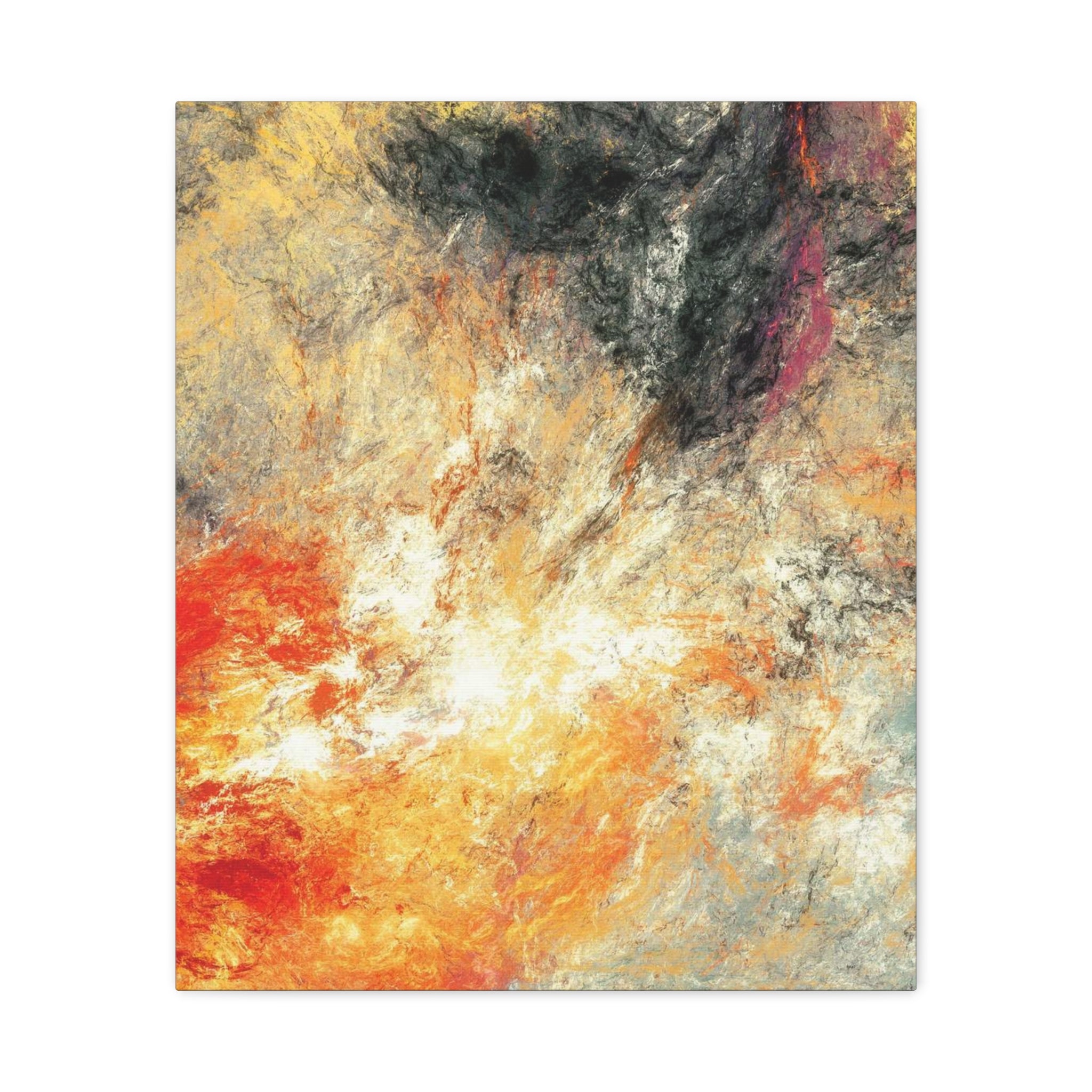 Abstract Firestorm Matte Canvas Print — Stretched Wall Art 