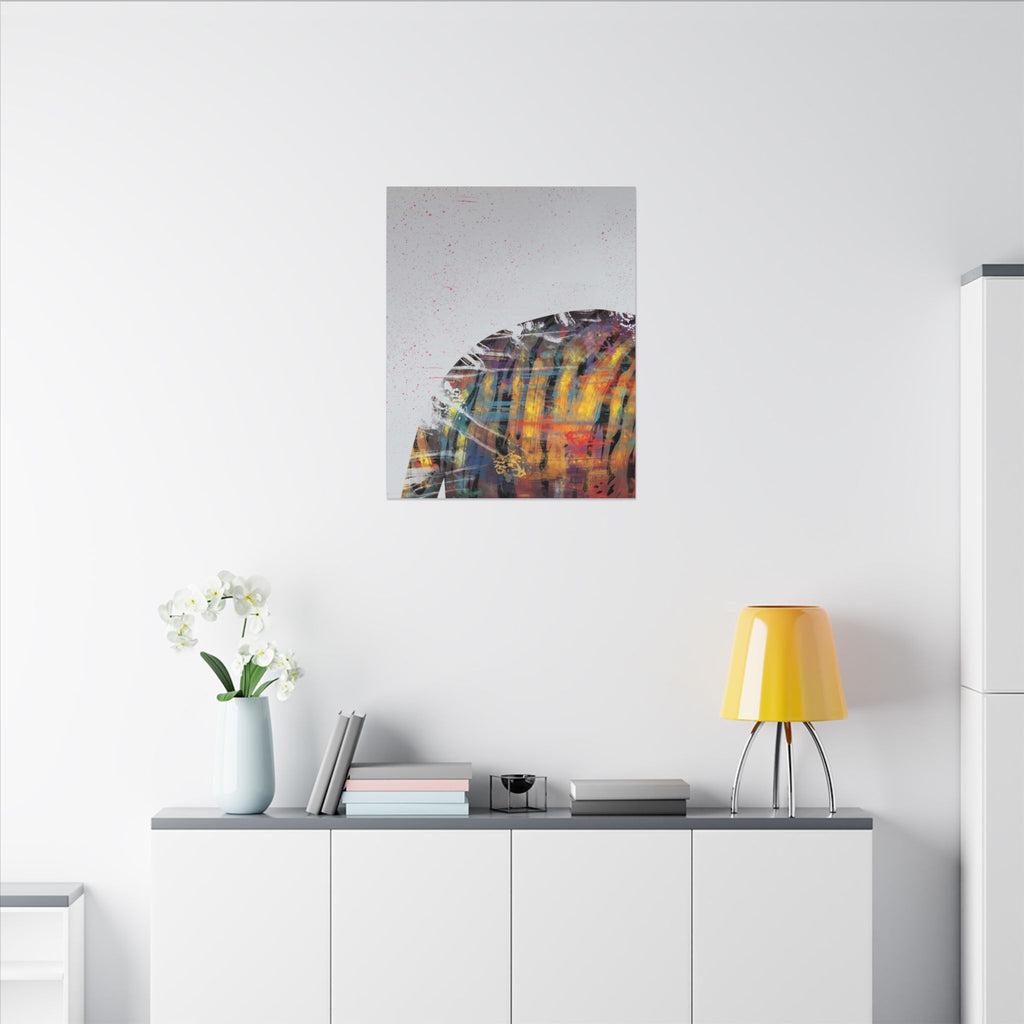 Abstract Colorful Jacket Canvas — Modern Street Art Matte Wall Art 