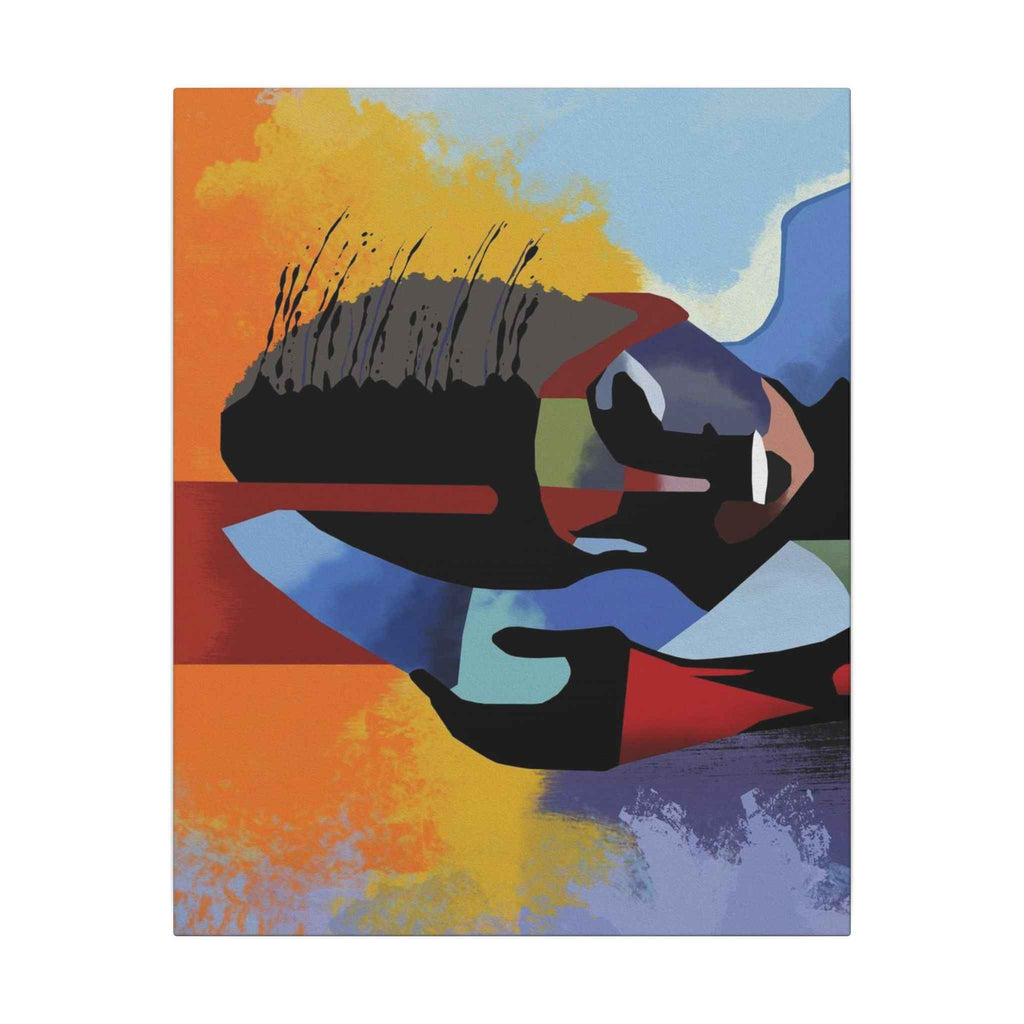 Abstract Guitar Art Canvas - Colorful Modern Music Wall Decor for Your Space - TheKaraHan