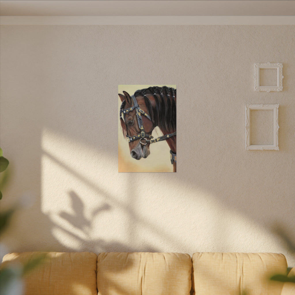 Horse Portrait Canvas Print — Elegant Bridle Art for Home & Stable Decor - TheKaraHan