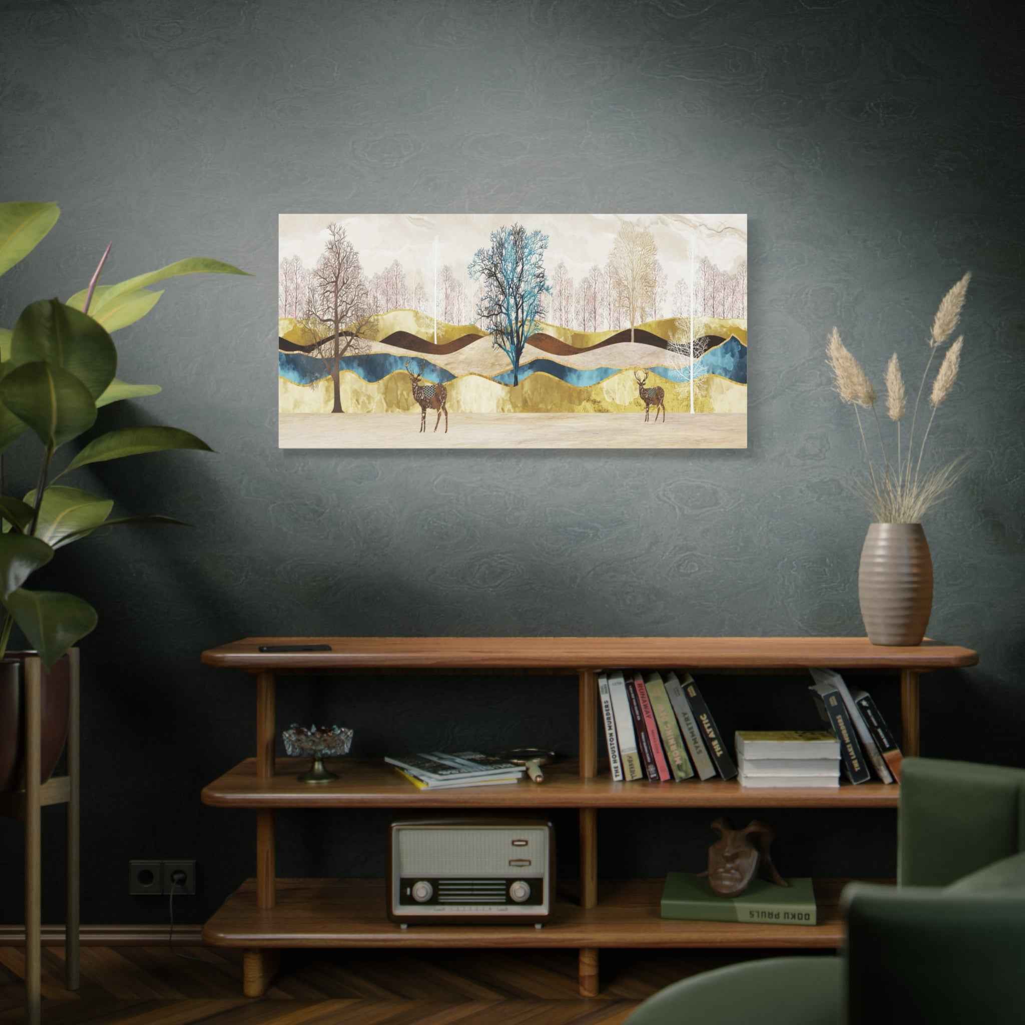 Panoramic Landscape Wall Art, Abstract Nature Canvas