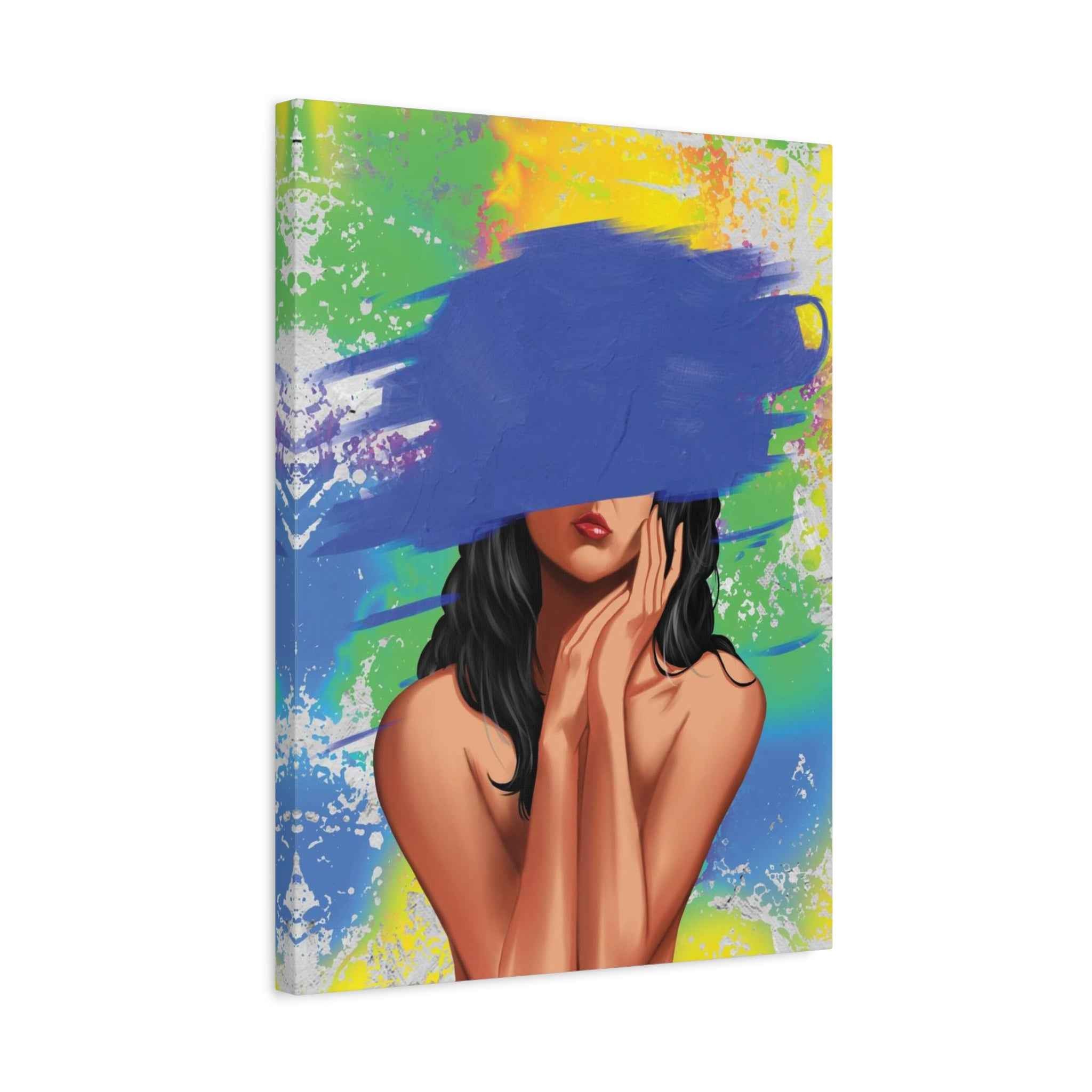 Abstract Portrait Canvas Print — Colorful Brushstroke Woman Art, Matte Stretched Canvas 1.25" - TheKaraHan