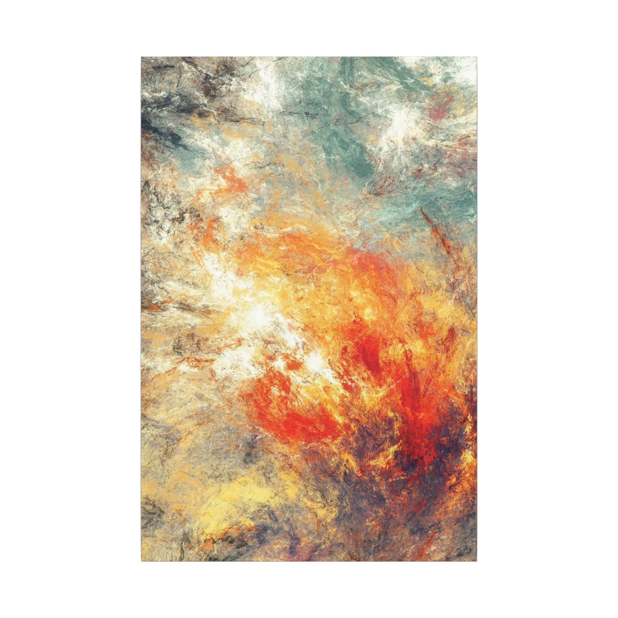 Abstract Nebula Canvas Wall Art — Colorful Modern Stretched Matte Print 