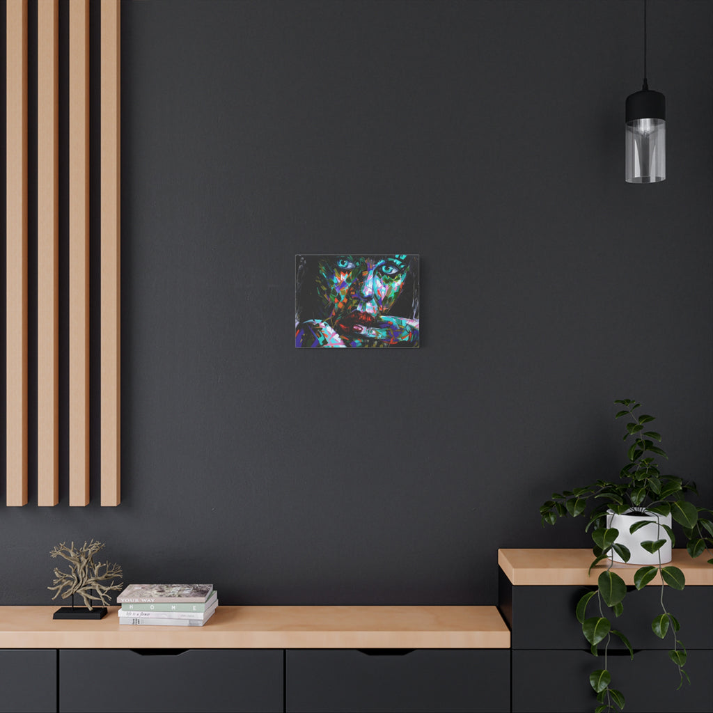 Colorful Abstract Woman Portrait Canvas — Modern Pop Art Wall Decor - TheKaraHan