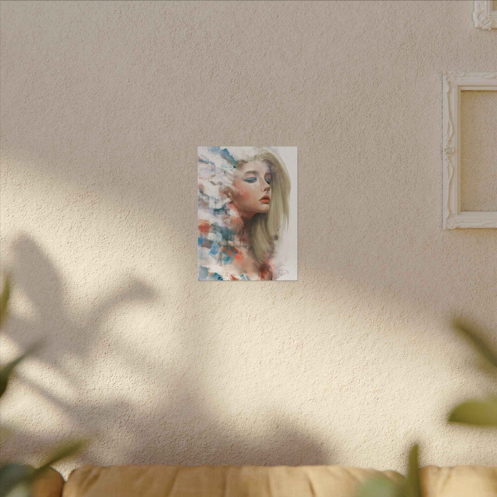Watercolor Portrait Canvas Art - Dreamy Female Face - TheKaraHan
