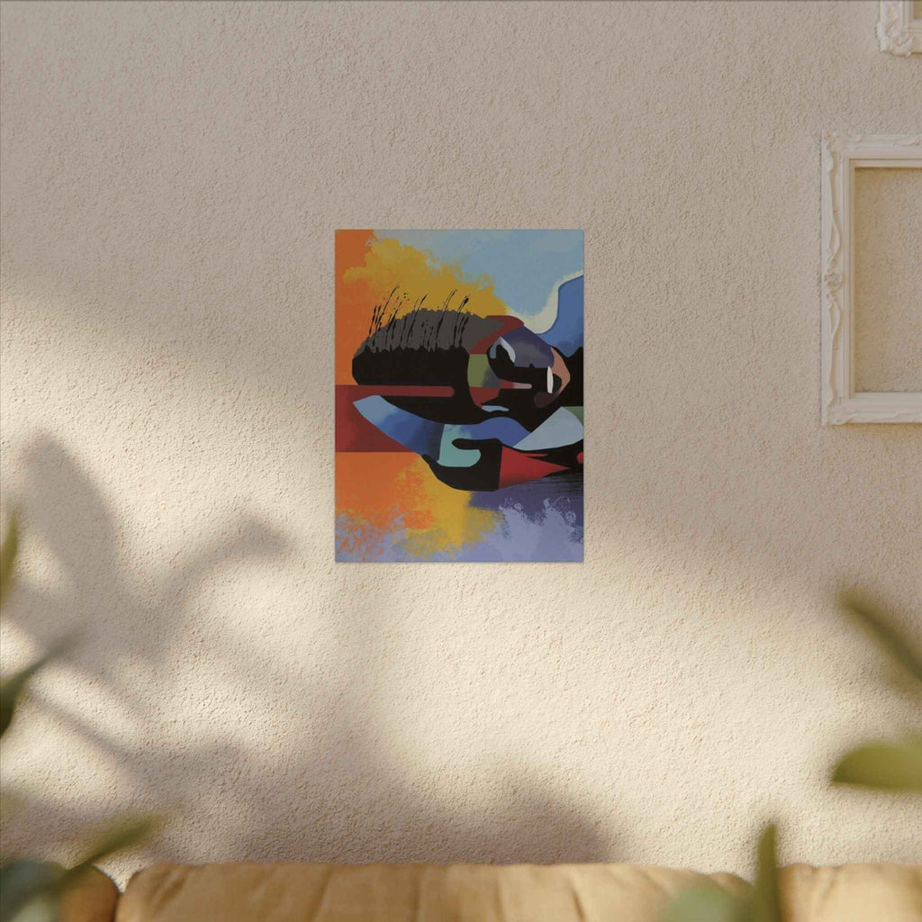 Abstract Guitar Art Canvas - Colorful Modern Music Wall Decor for Your Space - TheKaraHan